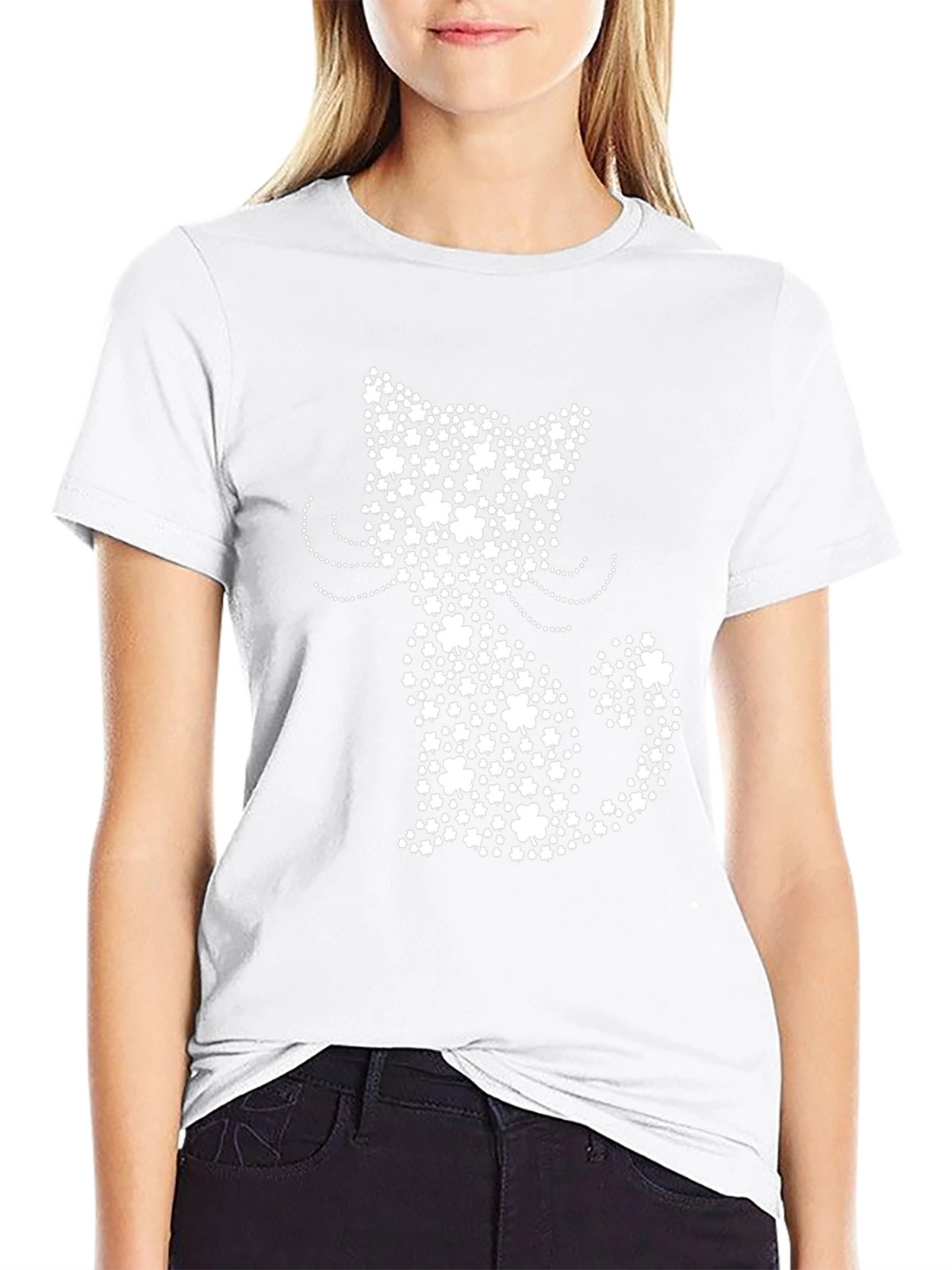 St. Patricks Day Cat Clover Shirt