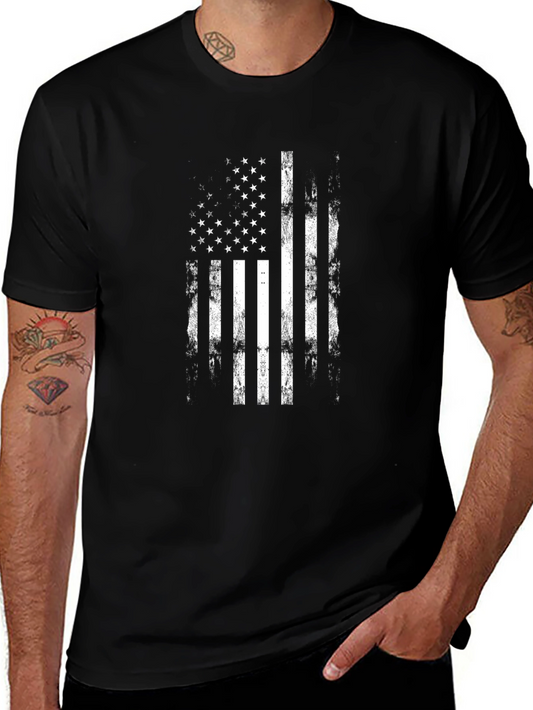 Distressed American Flag Graphic Tee