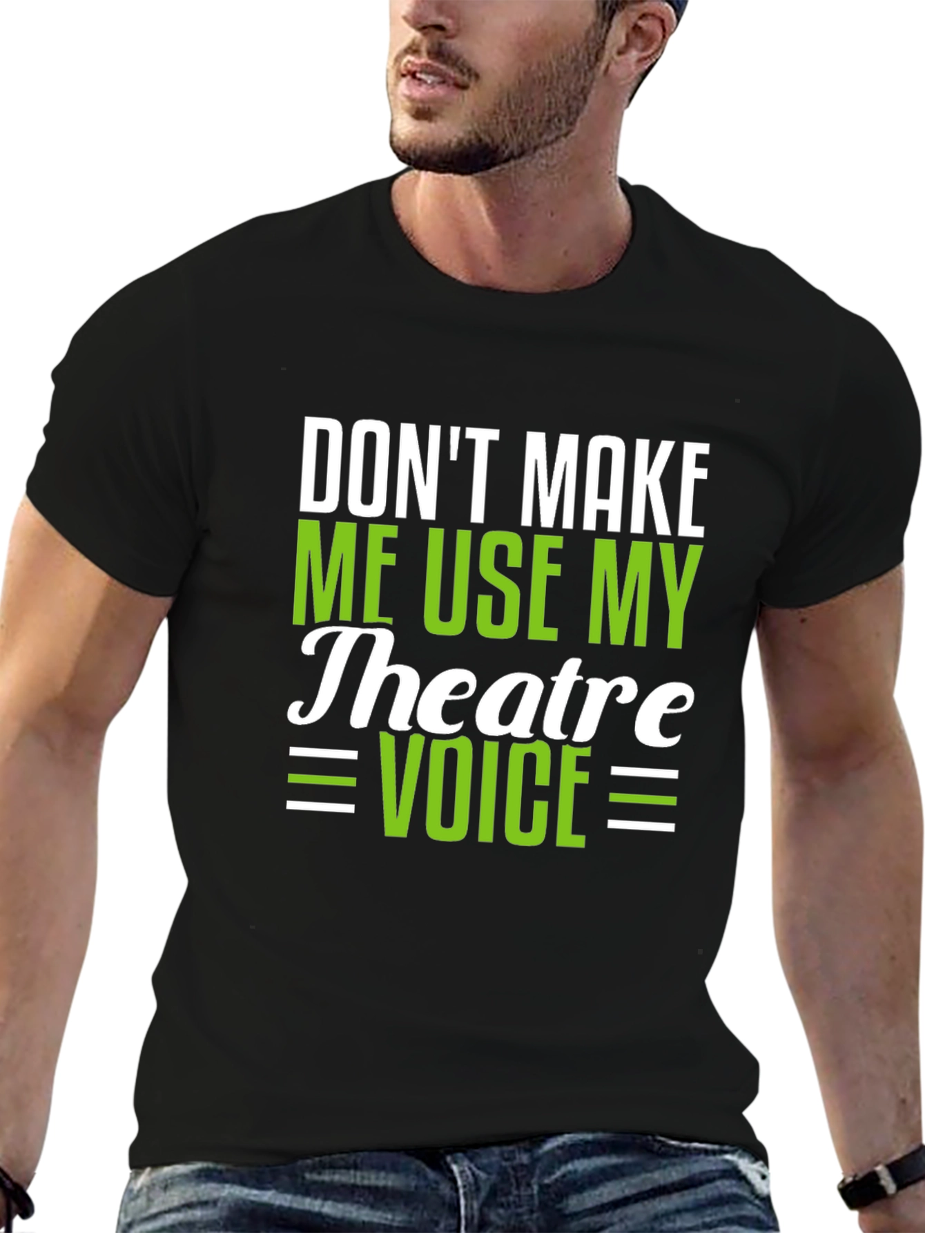 Theatre Voice Funny Black T-Shirt