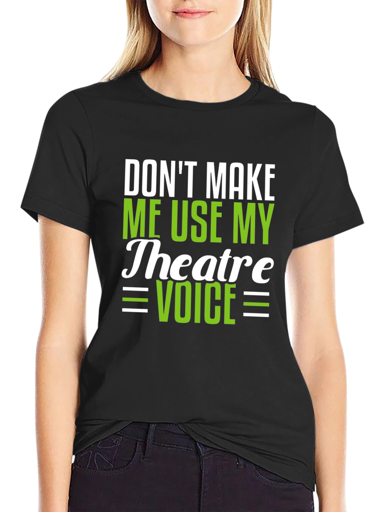 Theatre Voice Funny Black T-Shirt