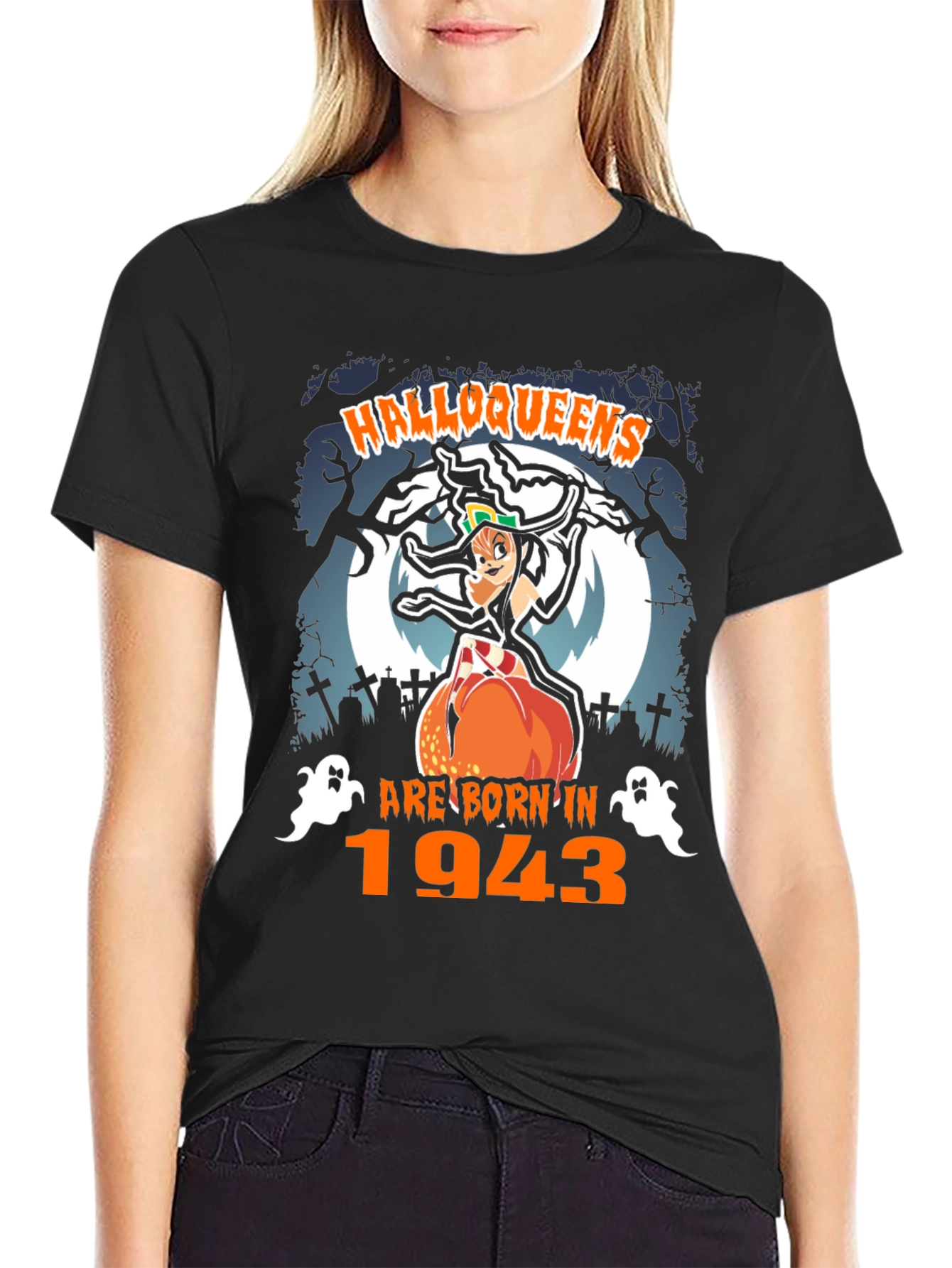 Halloweens Born in 1943 Graphic Tee