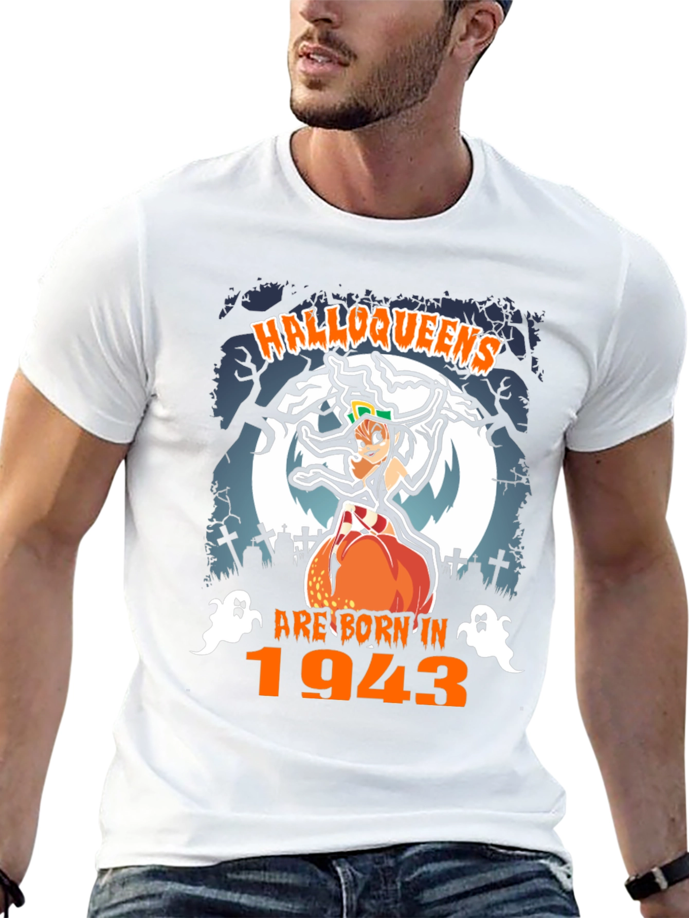 Halloweens Born in 1943 Graphic Tee
