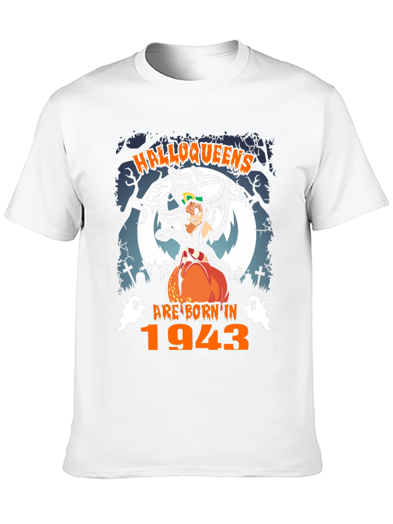 Halloweens Born in 1943 Graphic Tee