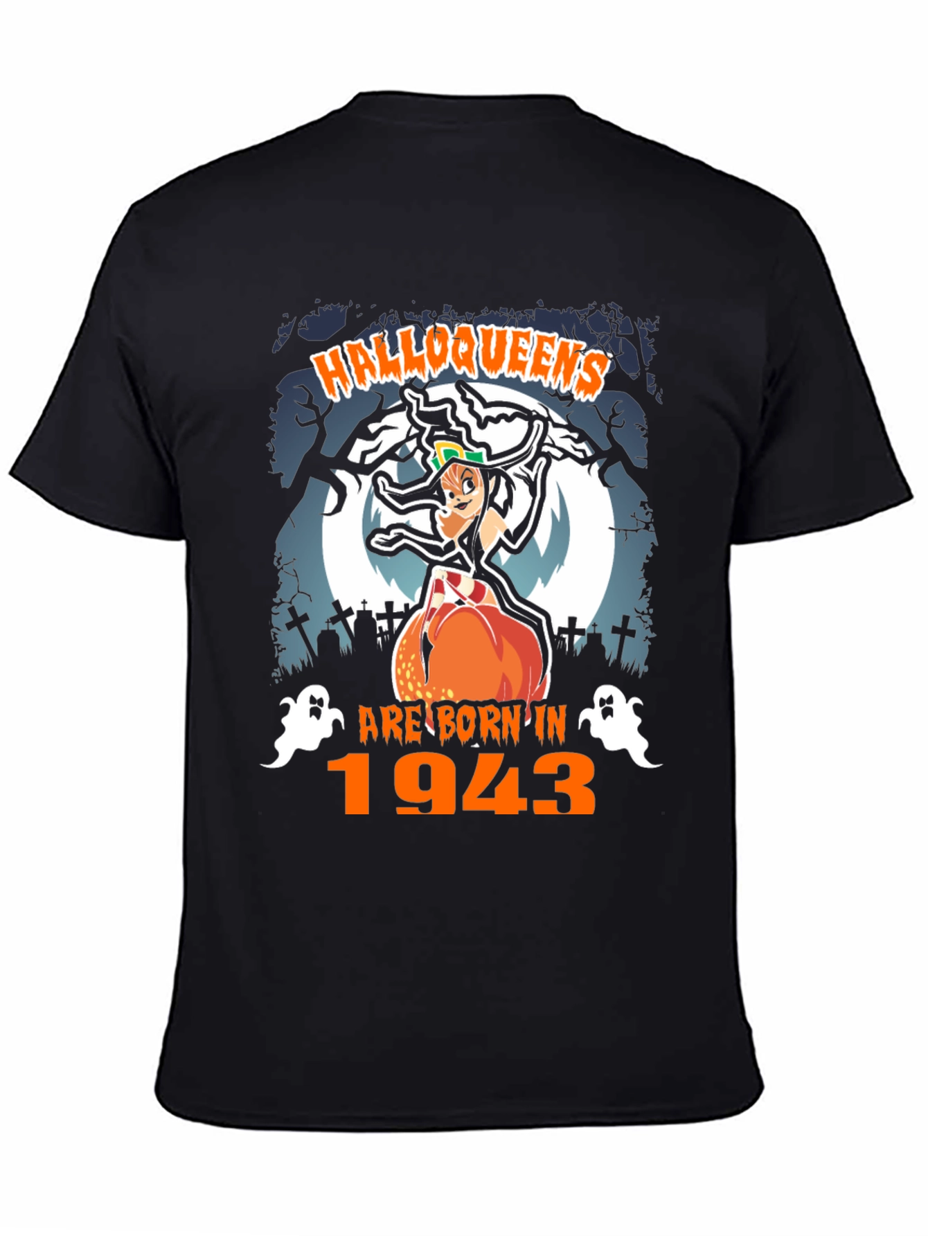 Halloweens Born in 1943 Graphic Tee