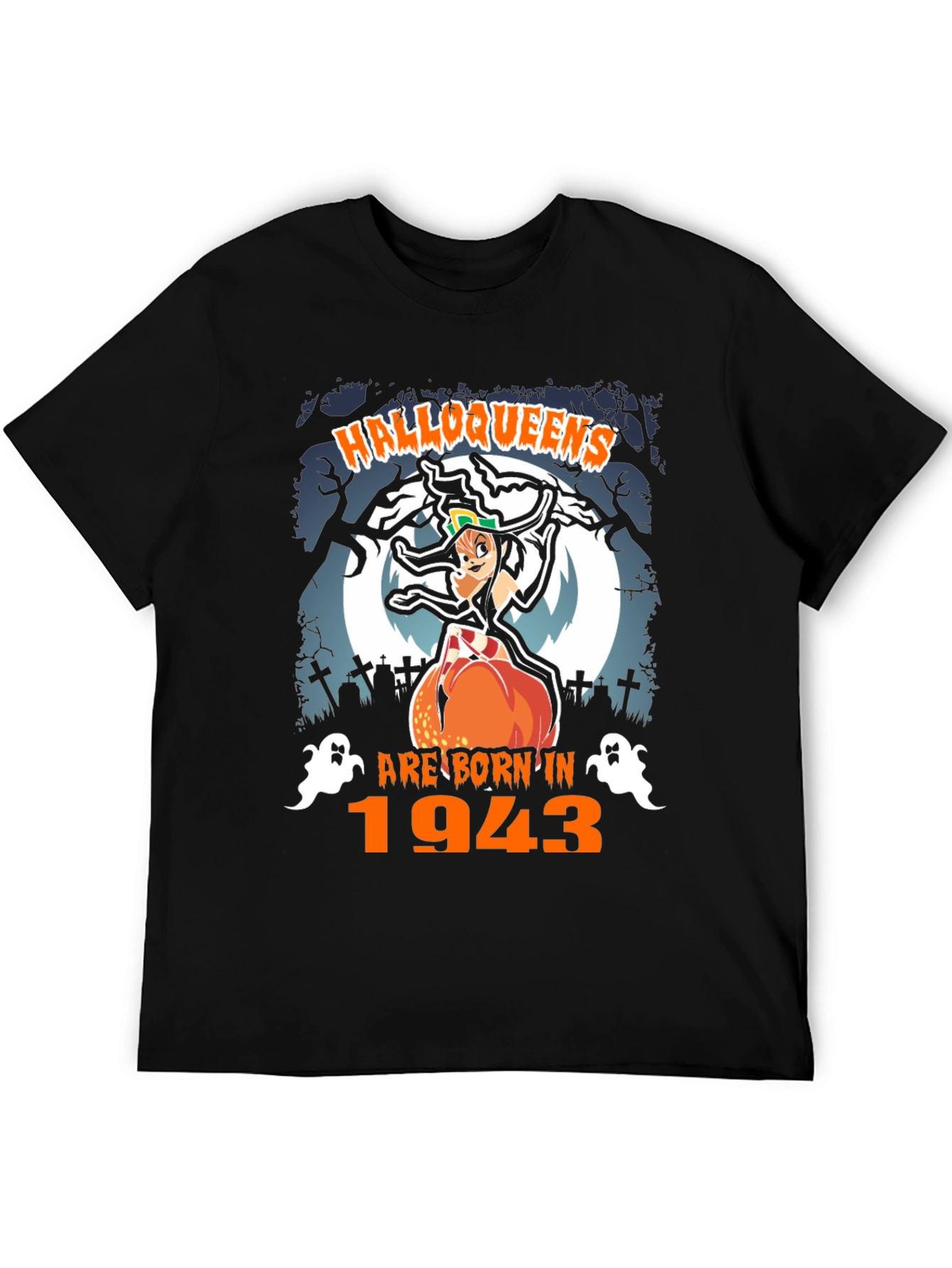 Halloweens Born in 1943 Graphic Tee