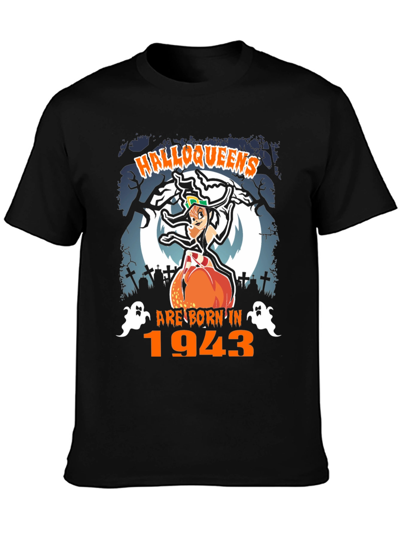 Halloweens Born in 1943 Graphic Tee