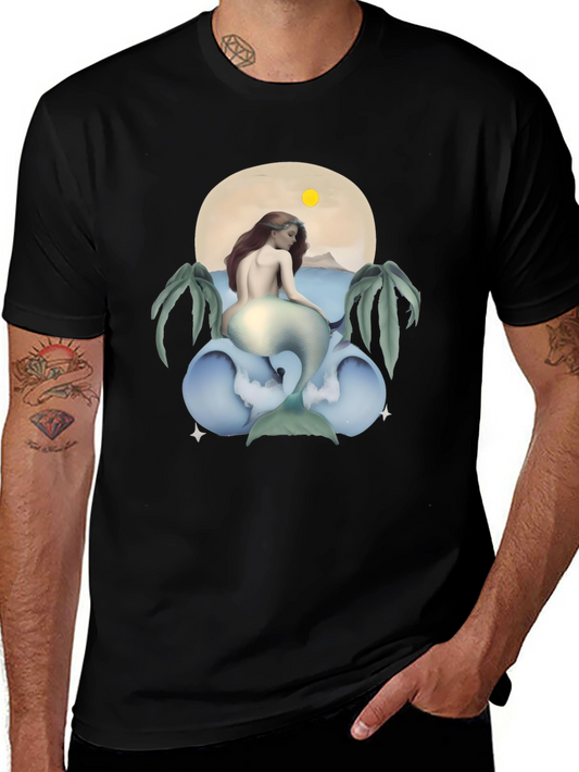 Mermaid Graphic T-Shirt - Coastal Style