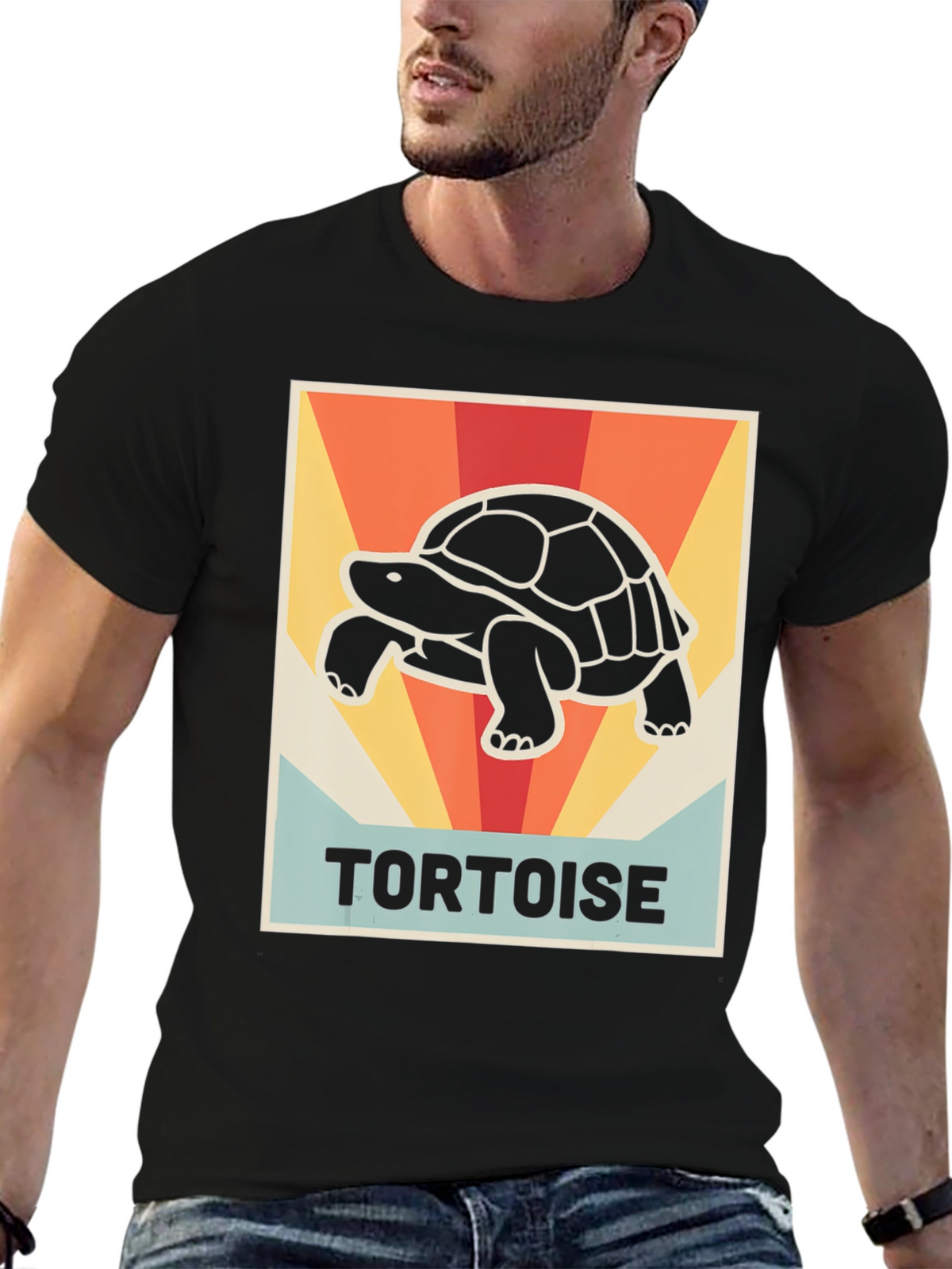 Retro Tortoise Graphic T-Shirt - Unisex Cotton Tee