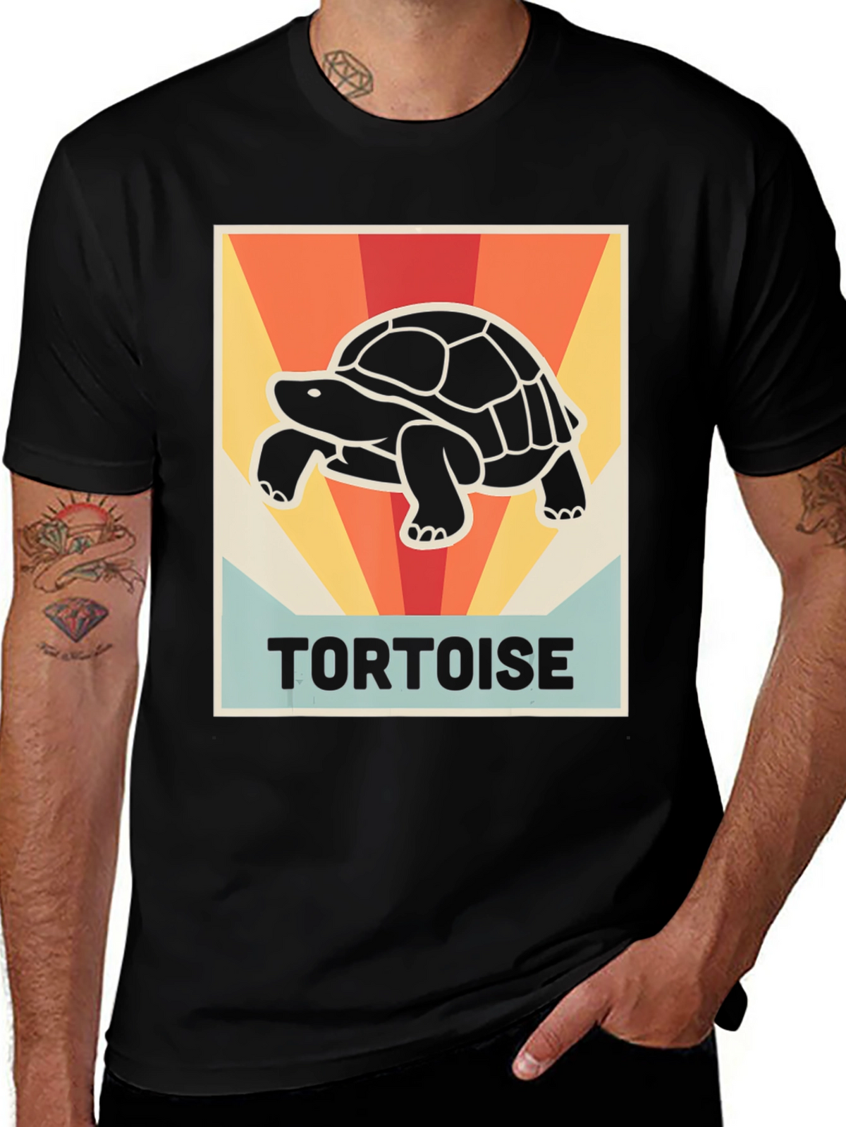 Retro Tortoise Graphic T-Shirt - Unisex Cotton Tee