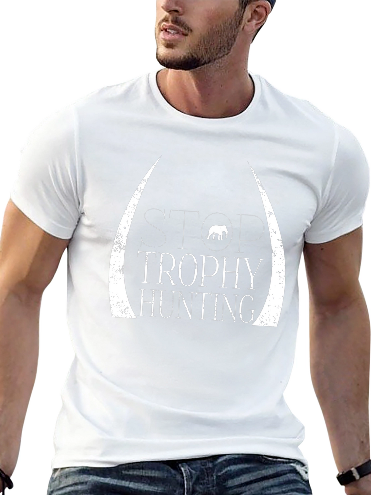 Stop Trophy Hunting Graphic Tee - Anti-Poaching T-Shirt