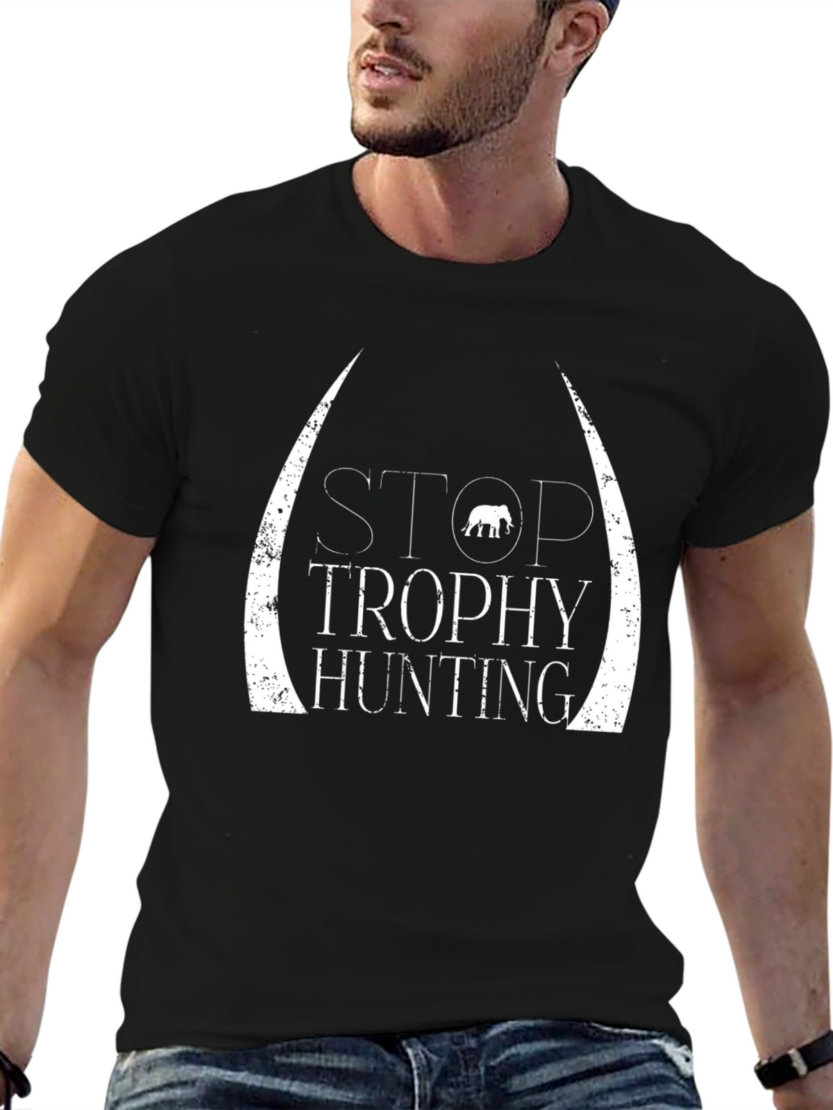 Stop Trophy Hunting Graphic Tee - Anti-Poaching T-Shirt