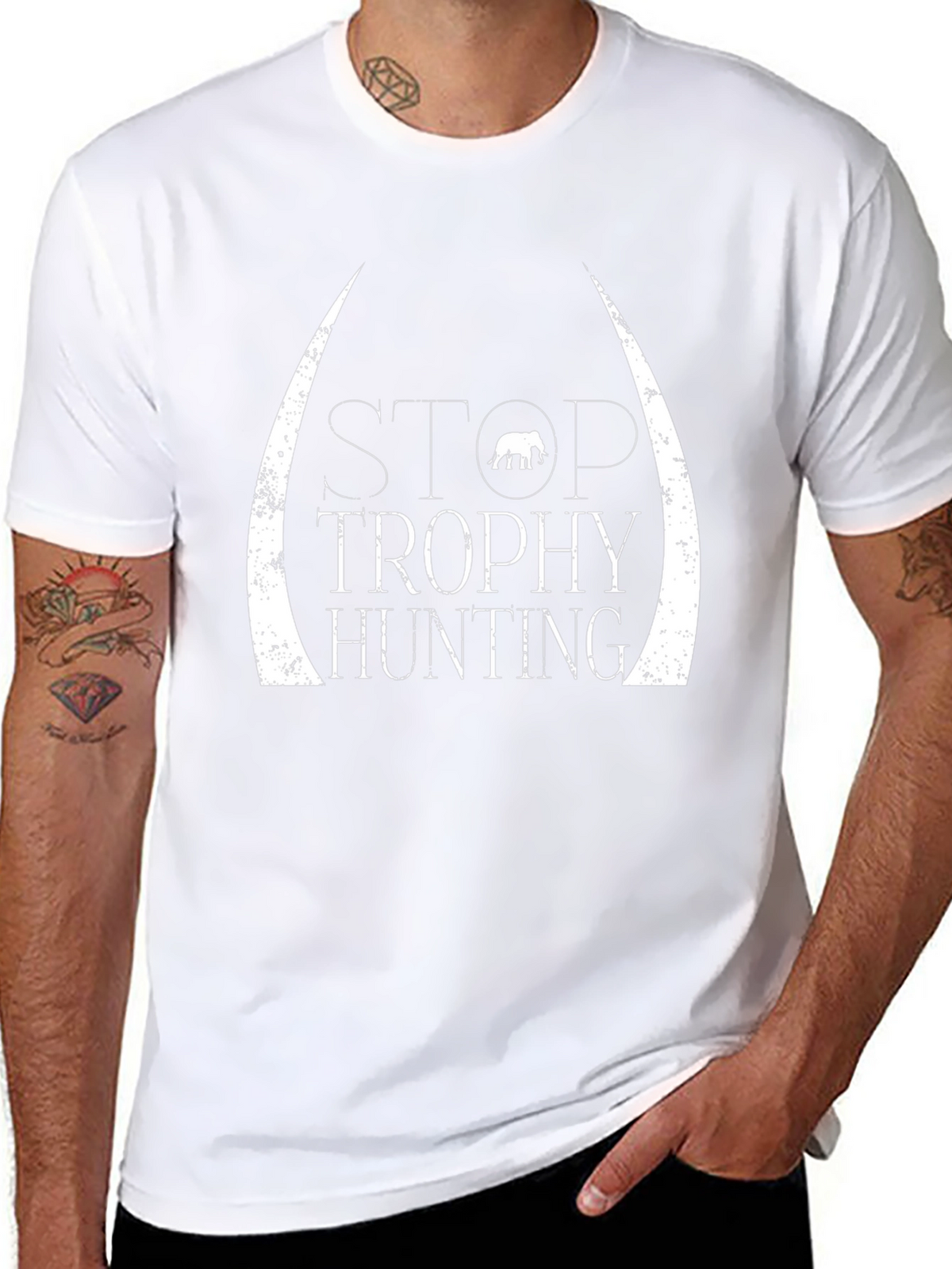 Stop Trophy Hunting Graphic Tee - Anti-Poaching T-Shirt