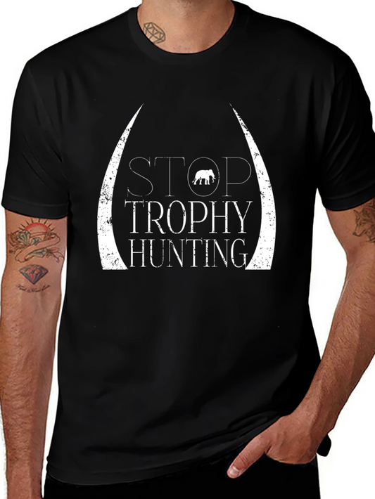 Stop Trophy Hunting Graphic Tee - Anti-Poaching T-Shirt