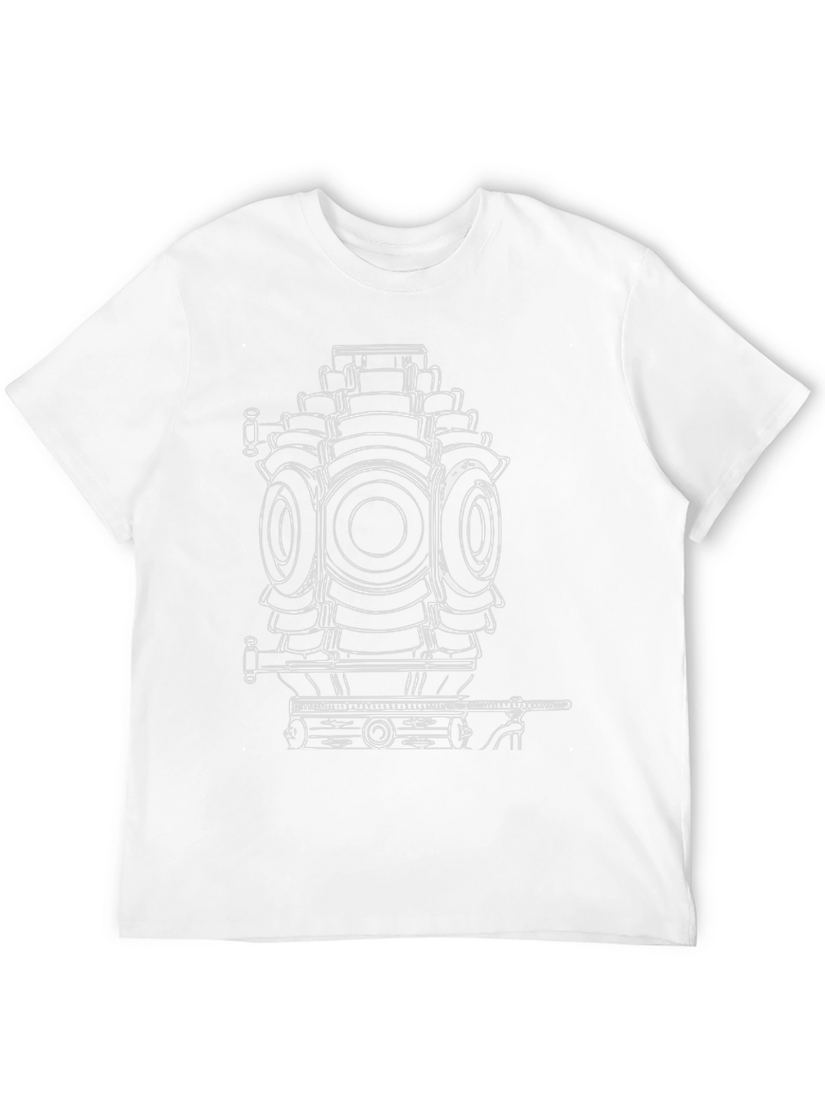Cool Black T-Shirt with Engine Print