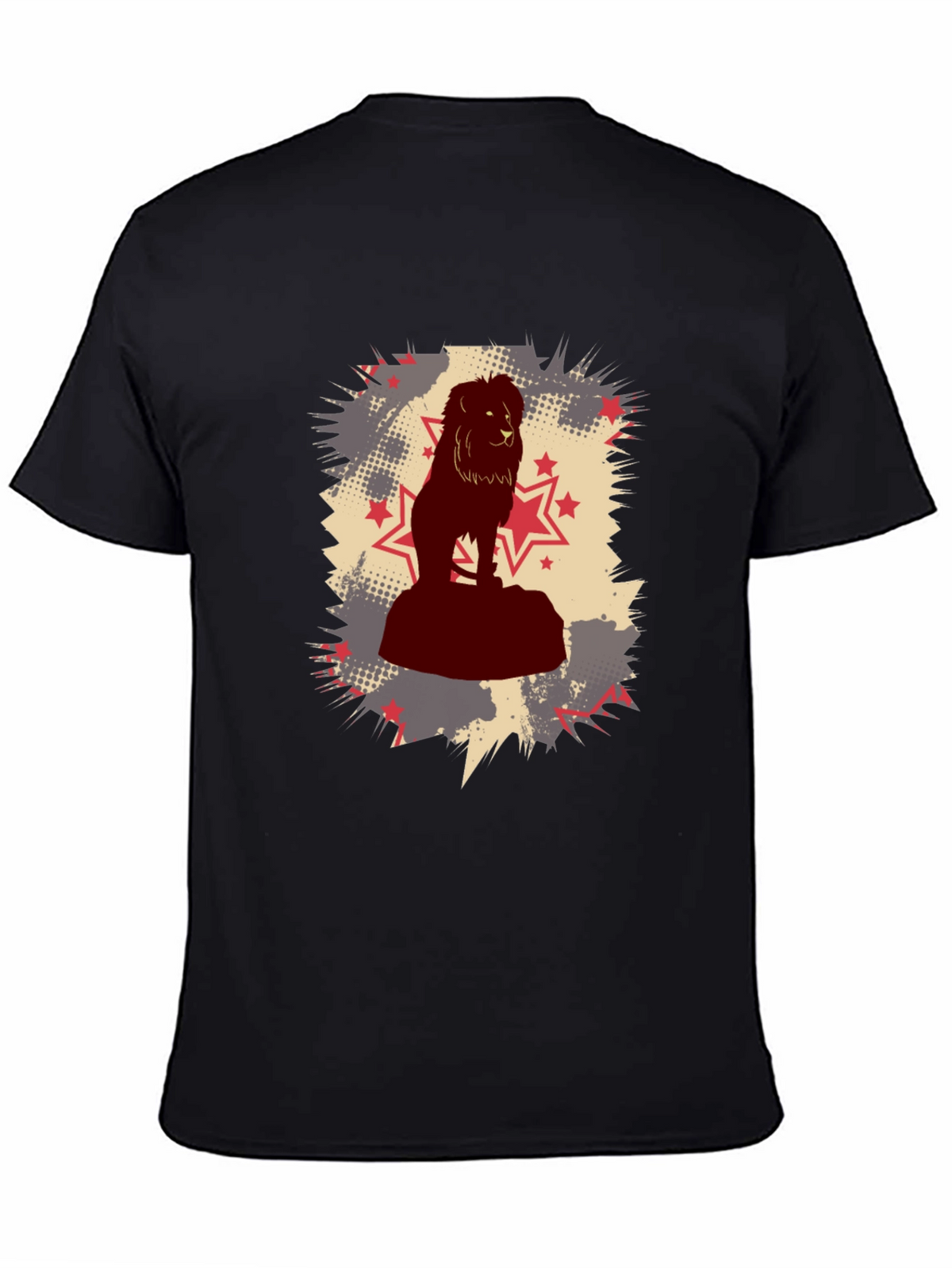 Lion Star Graphic Black T-Shirt