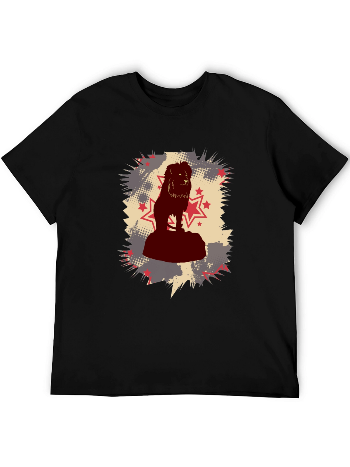Lion Star Graphic Black T-Shirt