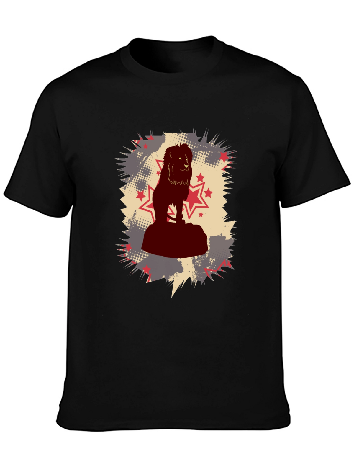 Lion Star Graphic Black T-Shirt