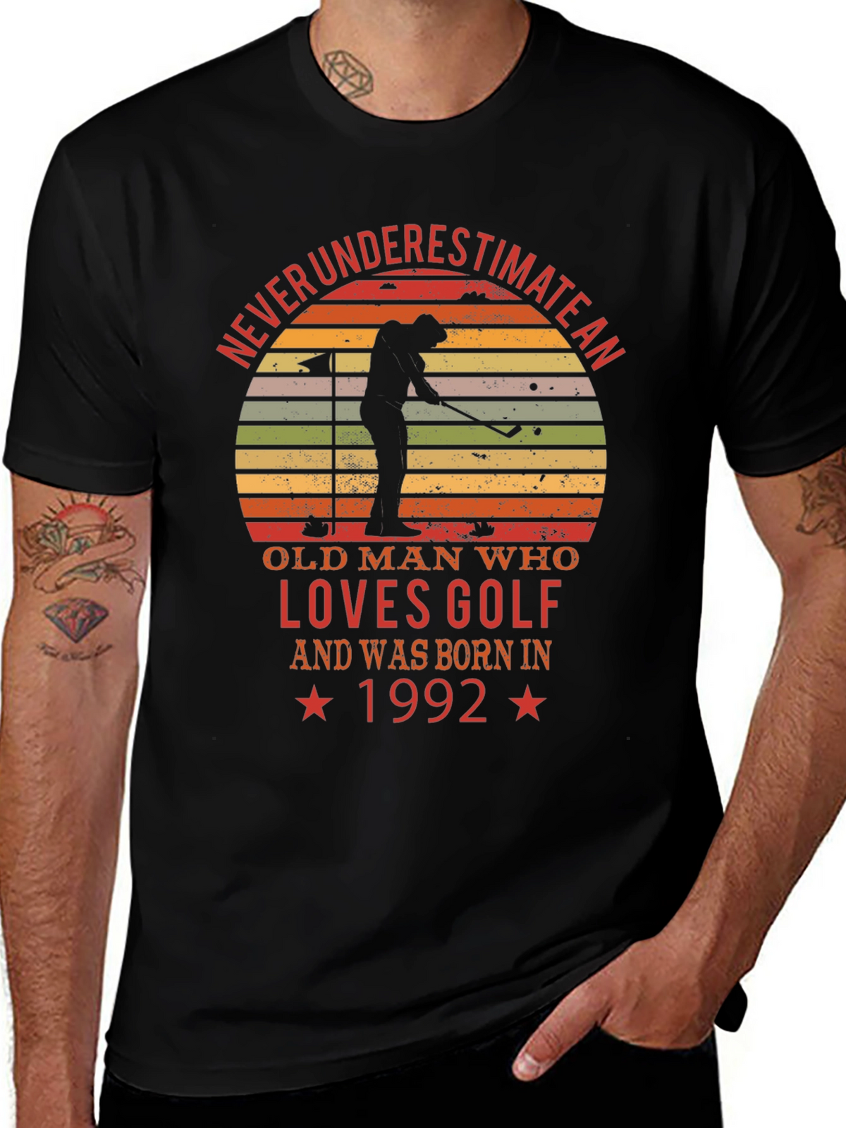 Never Underestimate Golf Tee - Born in 1992