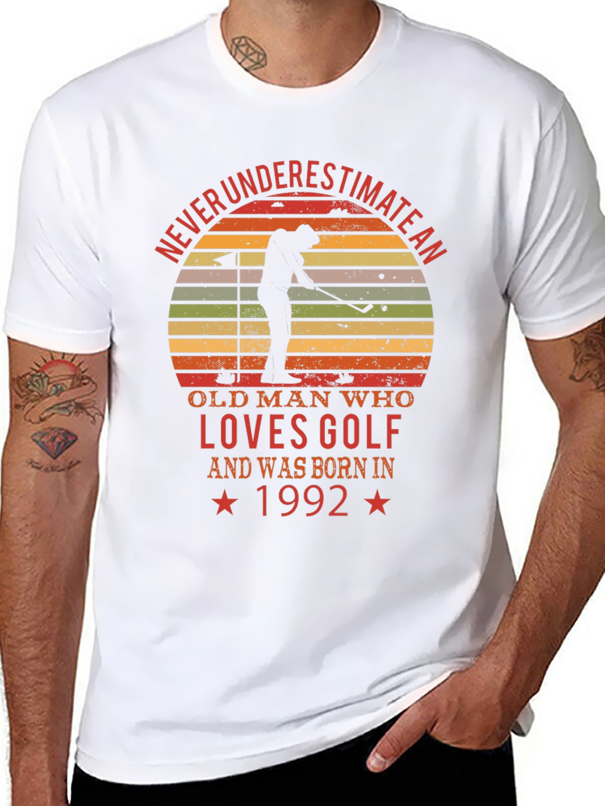 Never Underestimate Golf Tee - Born in 1992
