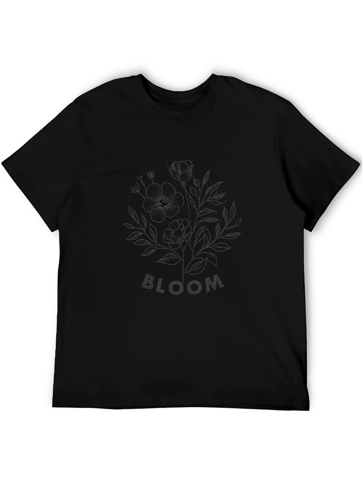 Bloom Floral Black Graphic Tee
