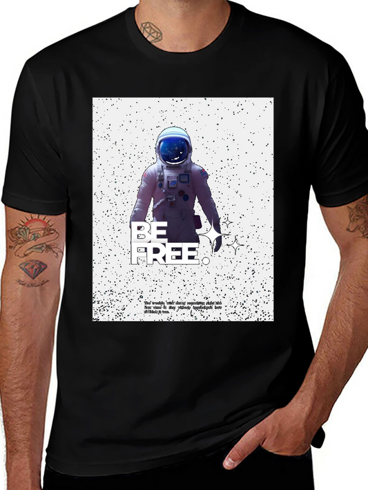 Astronaut Graphic Print Tee - Be Free