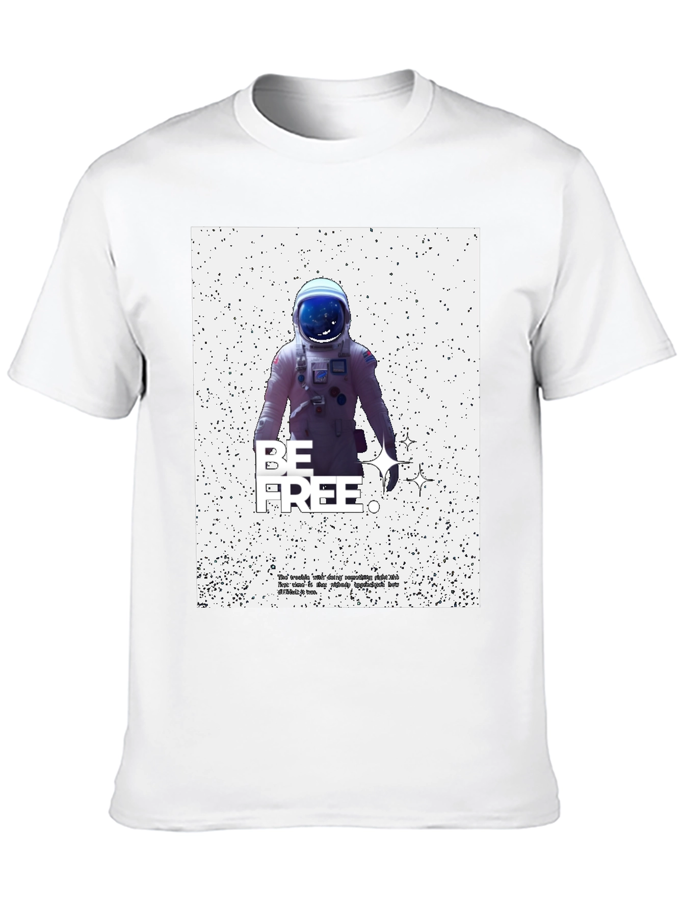 Astronaut Graphic Print Tee - Be Free