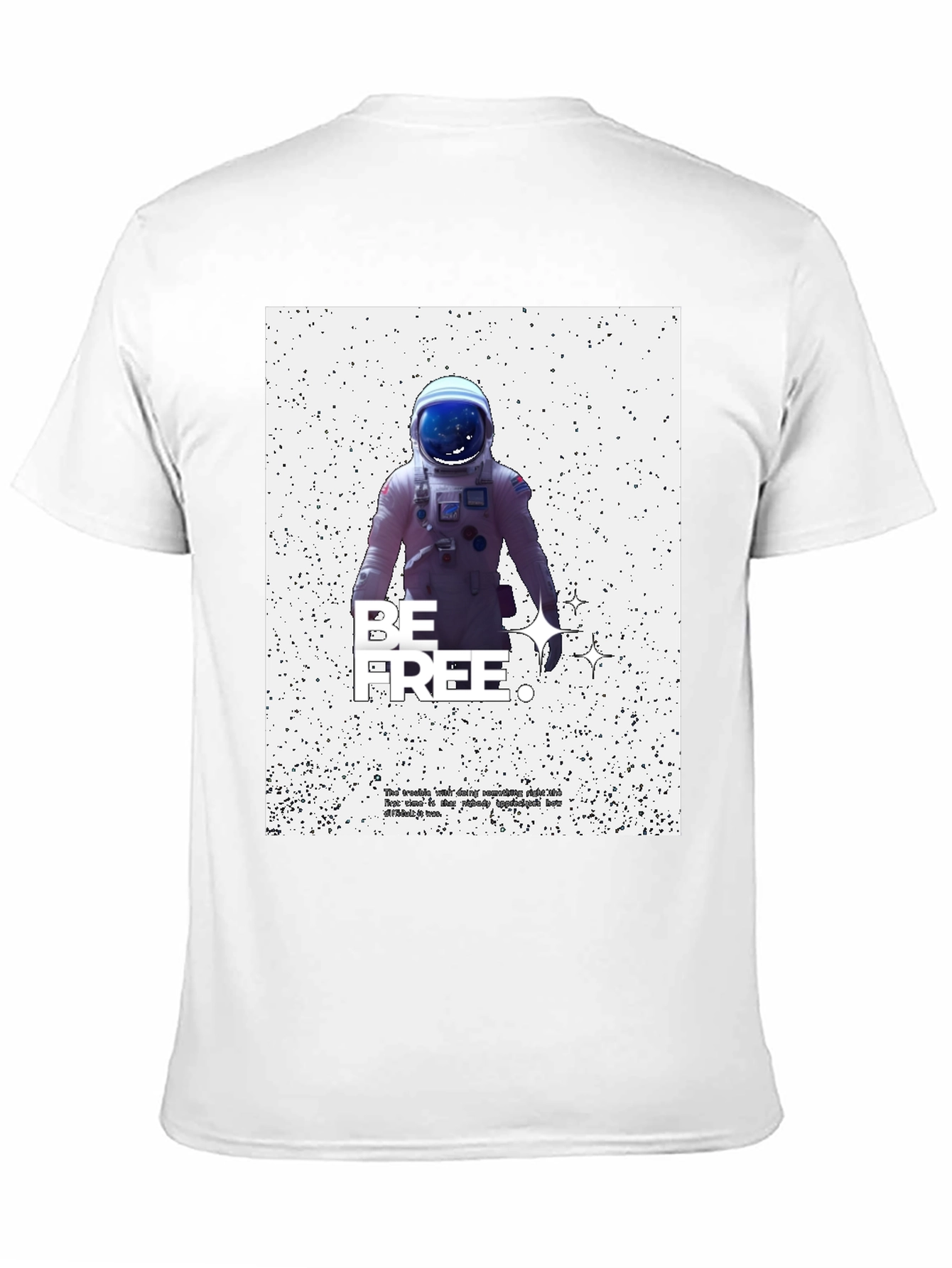 Astronaut Graphic Print Tee - Be Free