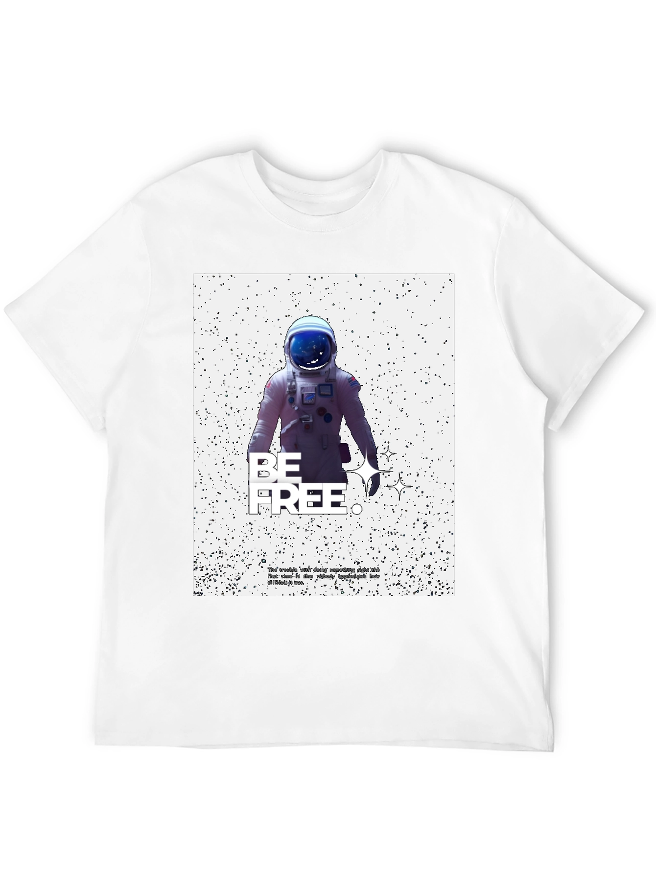 Astronaut Graphic Print Tee - Be Free
