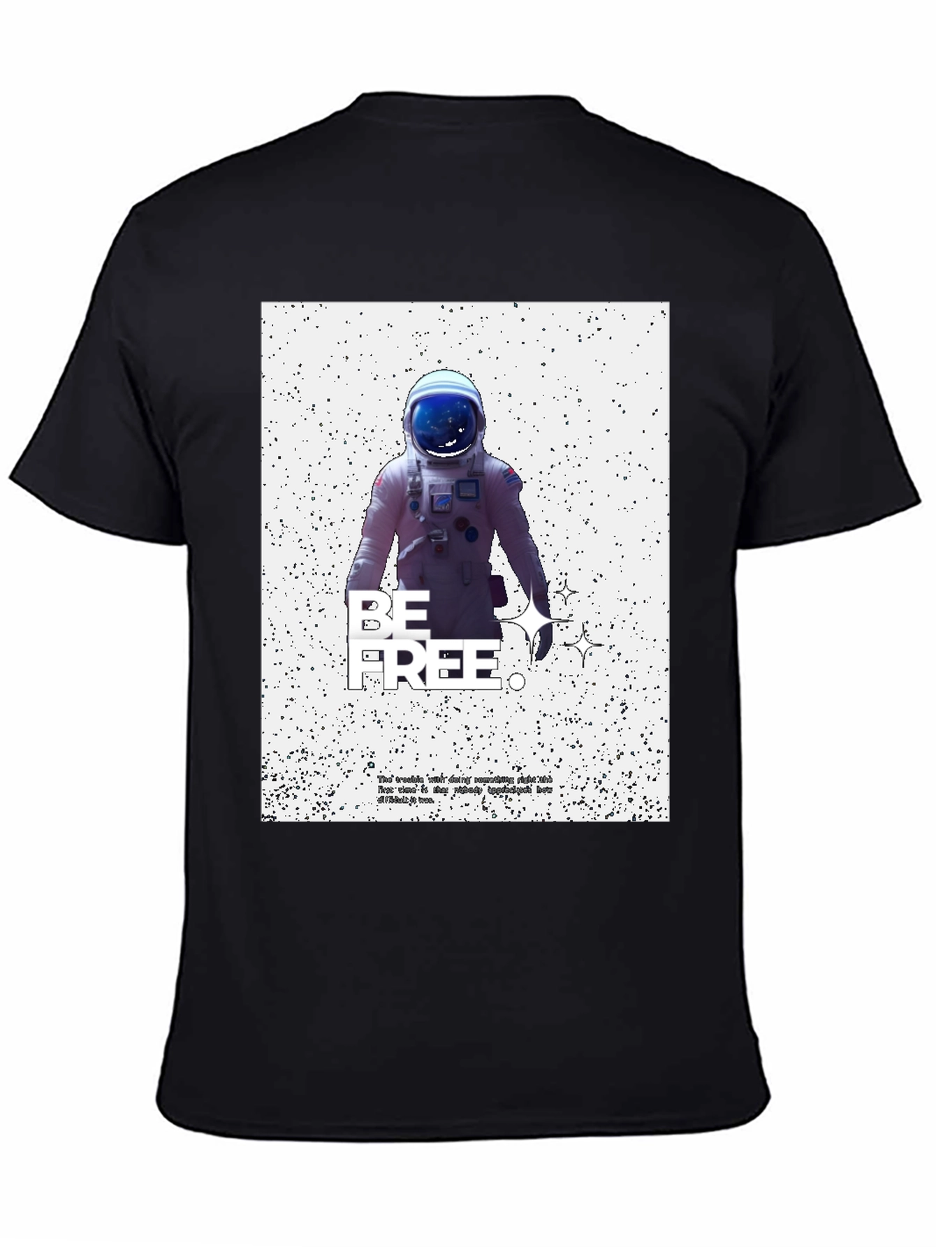 Astronaut Graphic Print Tee - Be Free