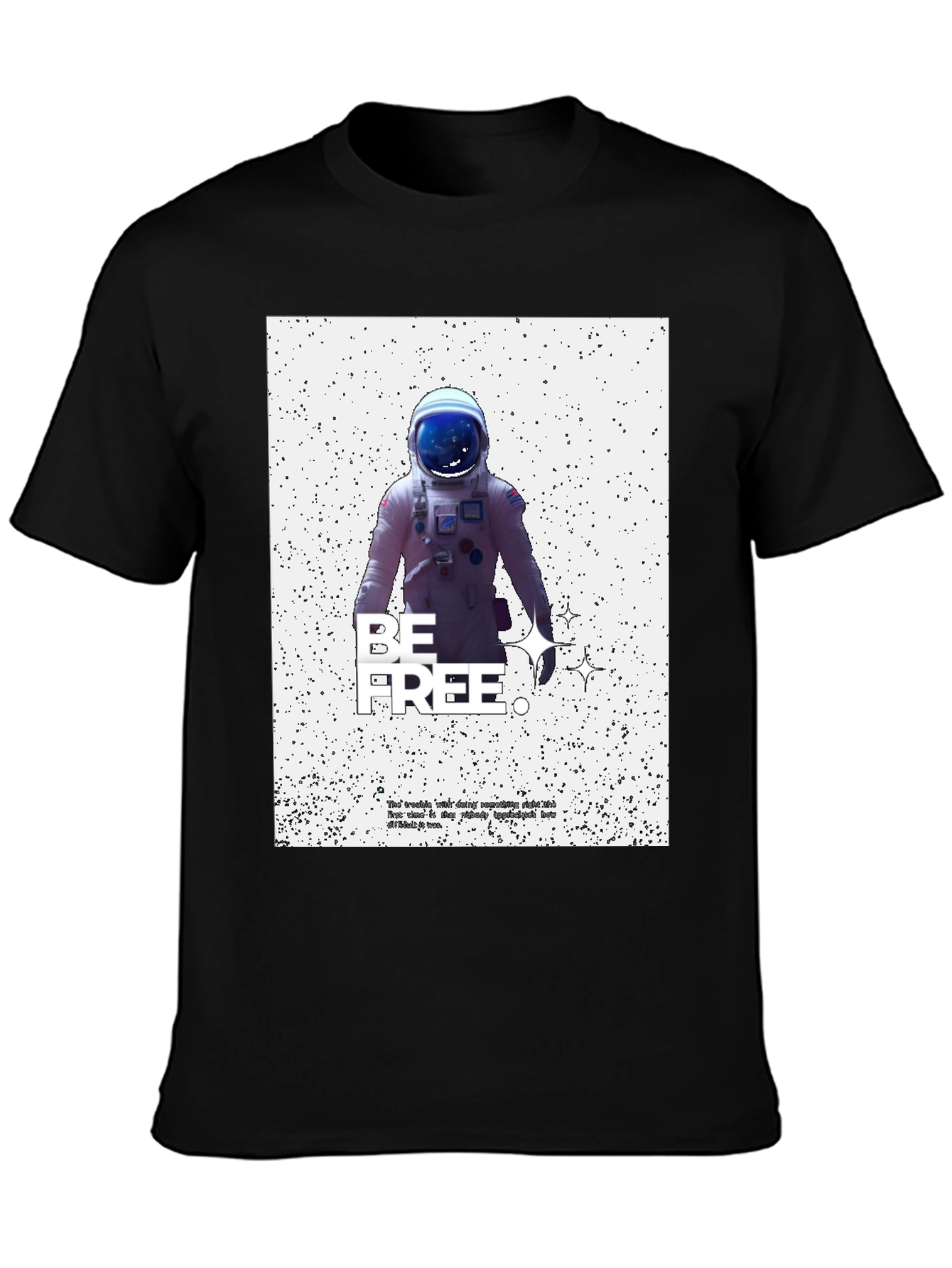Astronaut Graphic Print Tee - Be Free