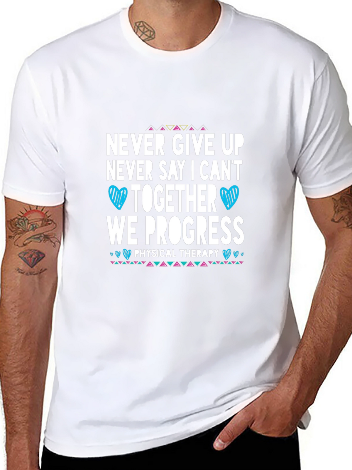 Never Give Up Physical Therapy T-Shirt