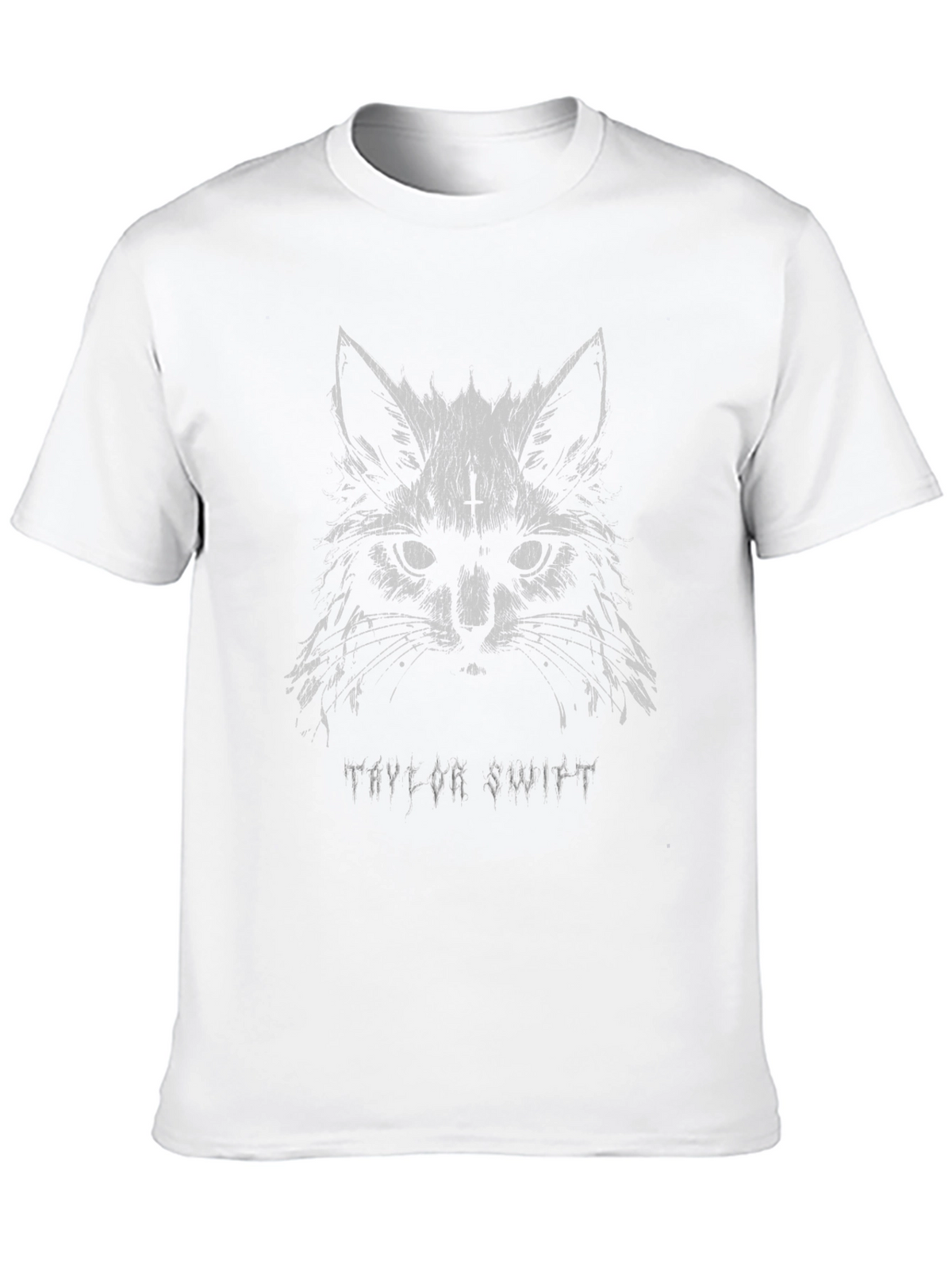 Taylor Swift Cat Graphic Tee - Black