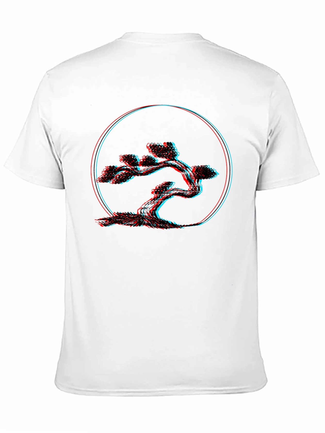 3D Bonsai Tree Graphic Black Tee