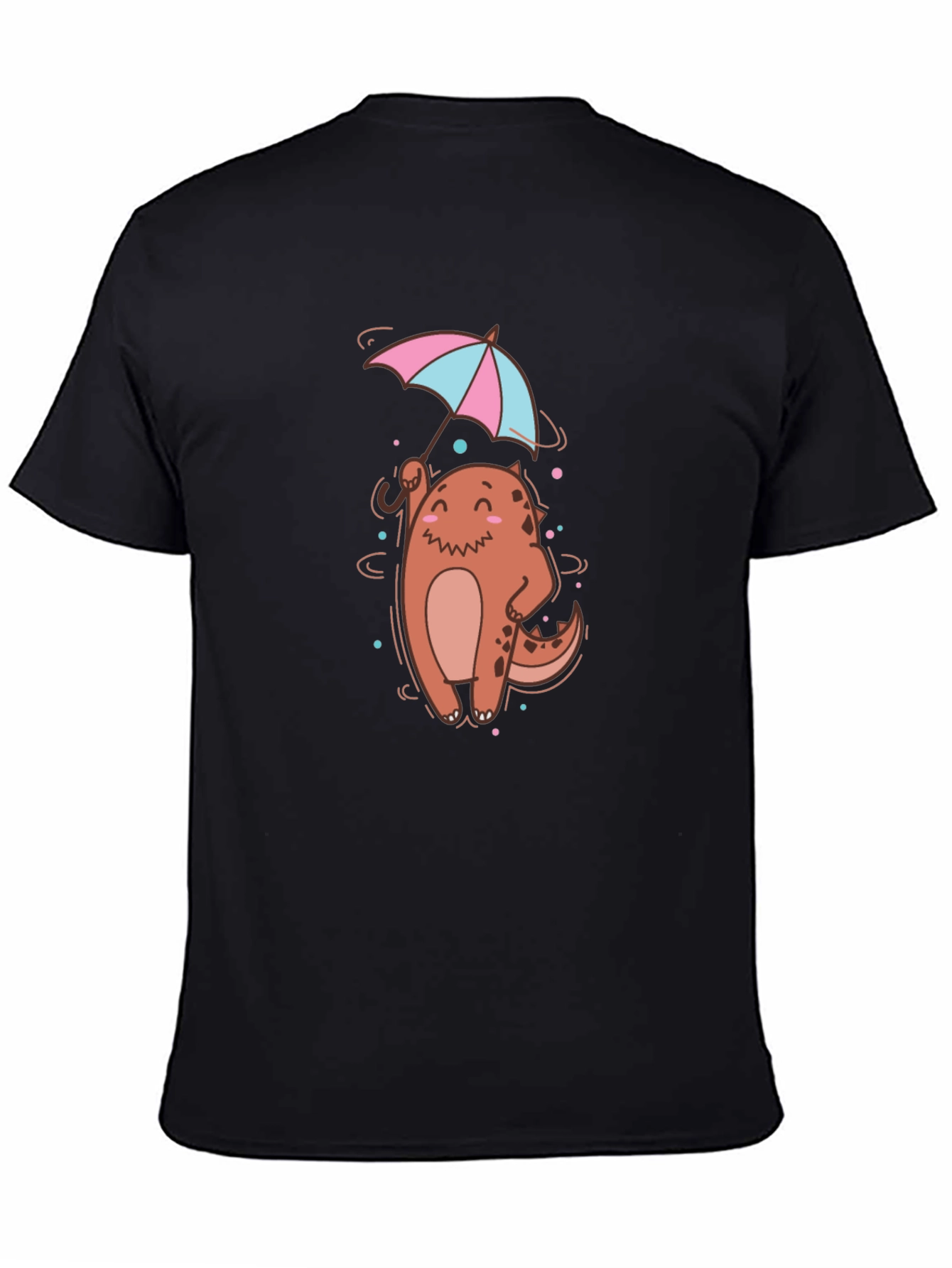 Cute Dino with Umbrella Graphic T-Shirt