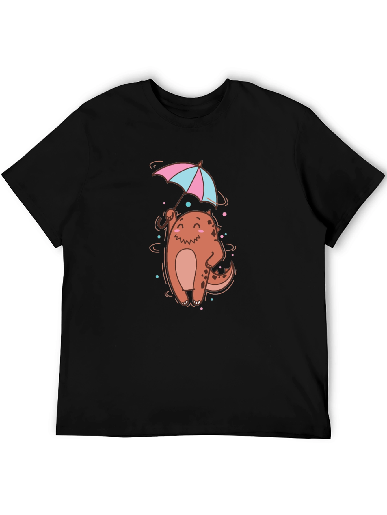 Cute Dino with Umbrella Graphic T-Shirt