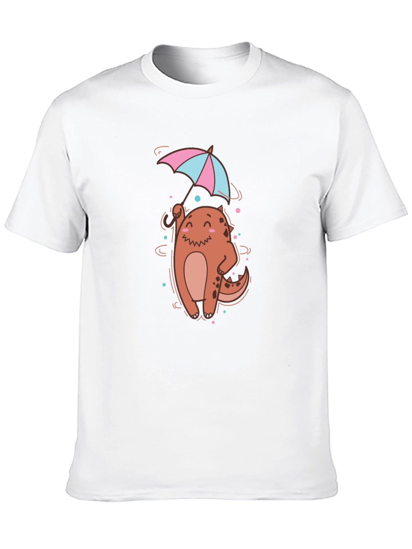 Cute Dino with Umbrella Graphic T-Shirt