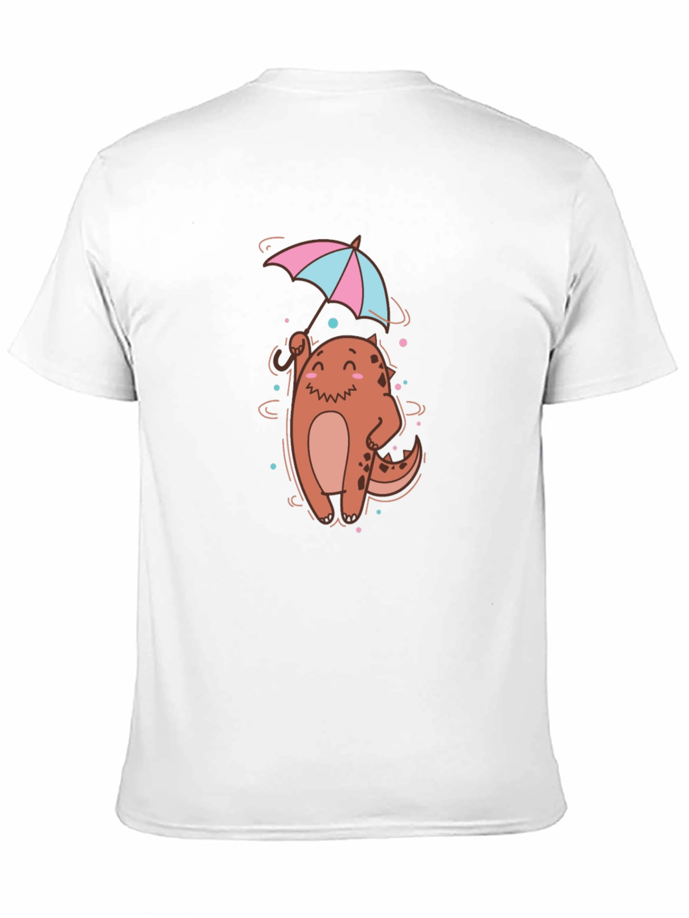 Cute Dino with Umbrella Graphic T-Shirt