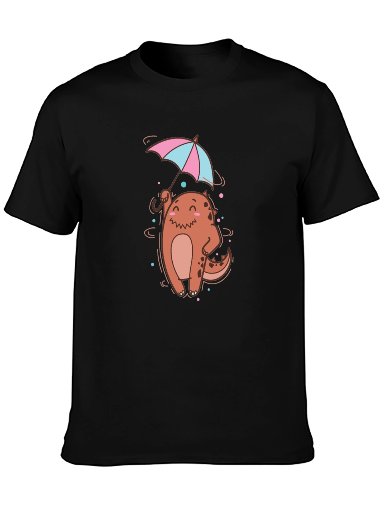 Cute Dino with Umbrella Graphic T-Shirt