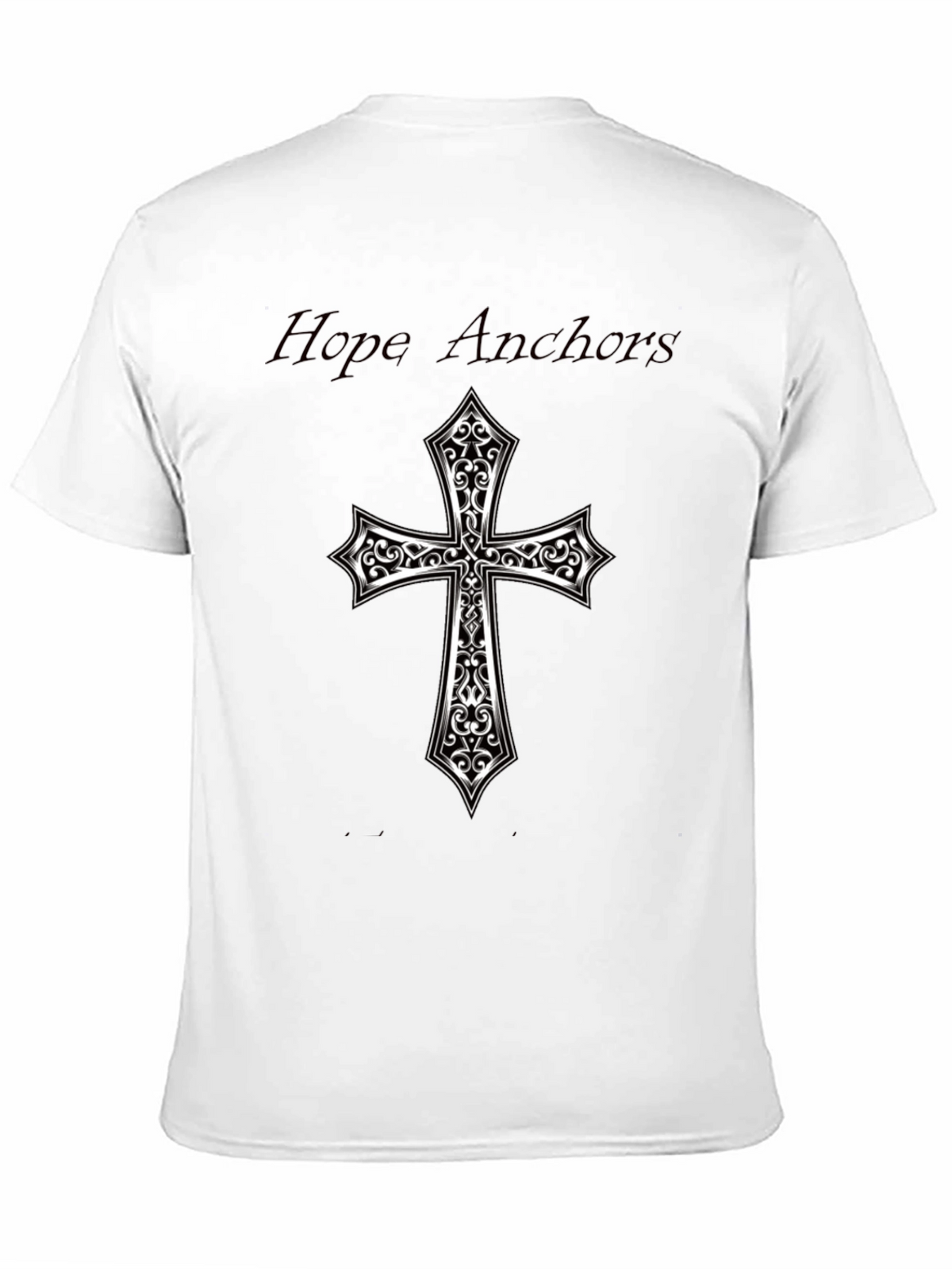 Hope Anchors Cross Graphic Black Tee