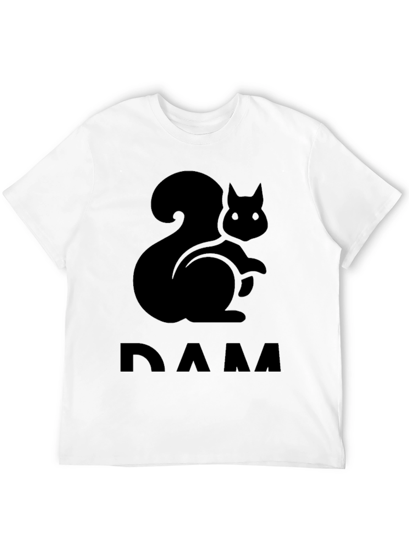 Squirrel DAM T-Shirt - Black Crew Neck Tee