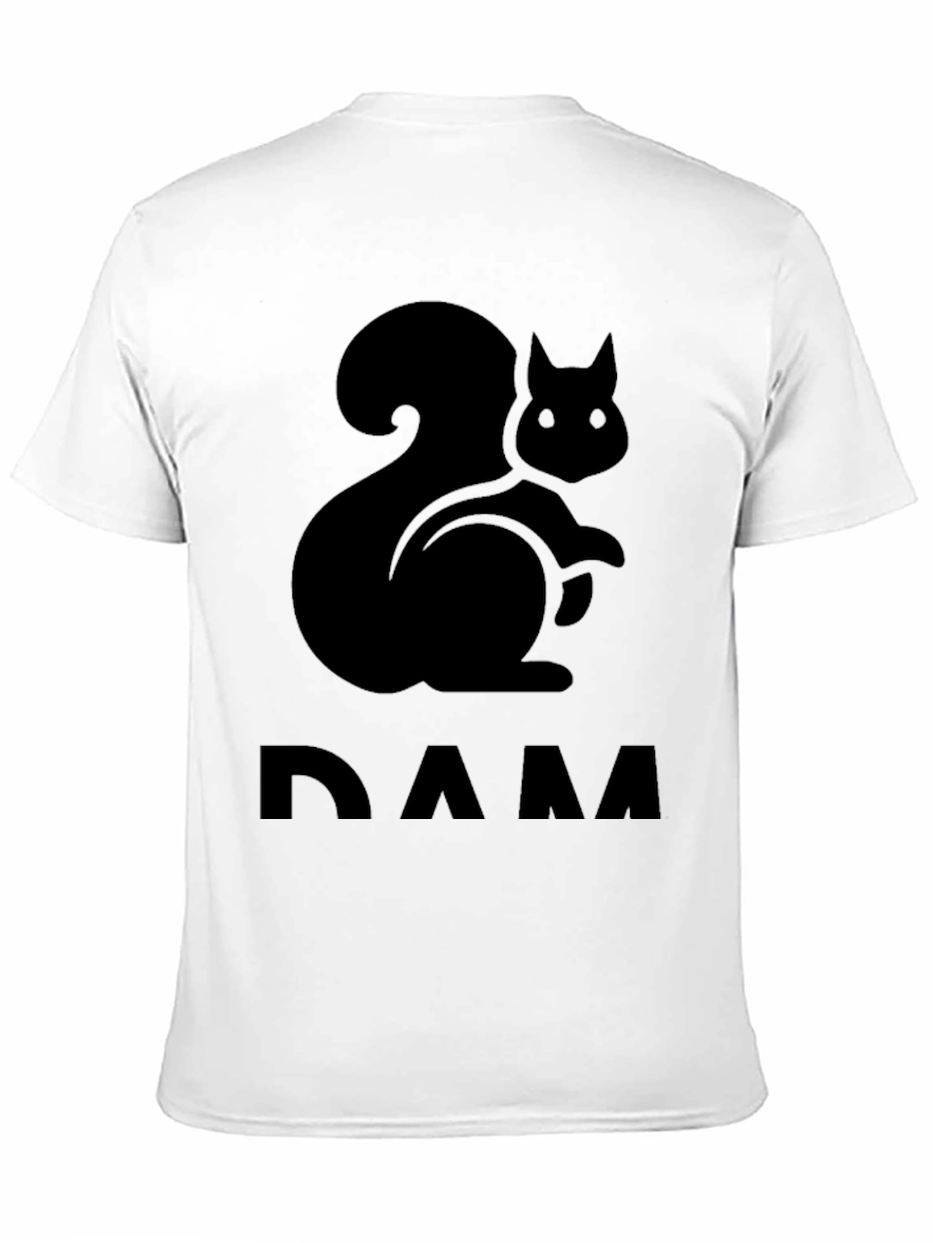 Squirrel DAM T-Shirt - Black Crew Neck Tee