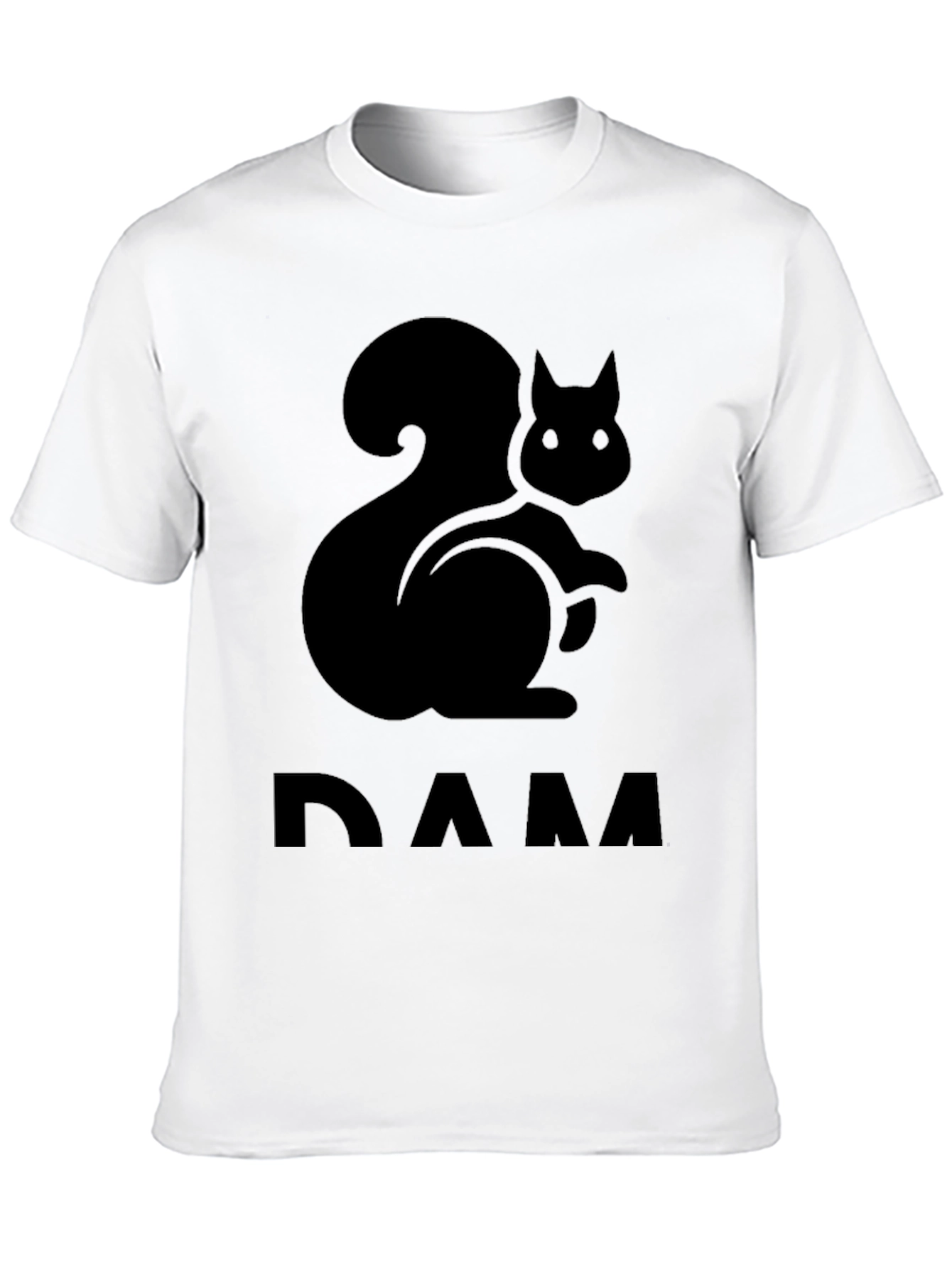 Squirrel DAM T-Shirt - Black Crew Neck Tee