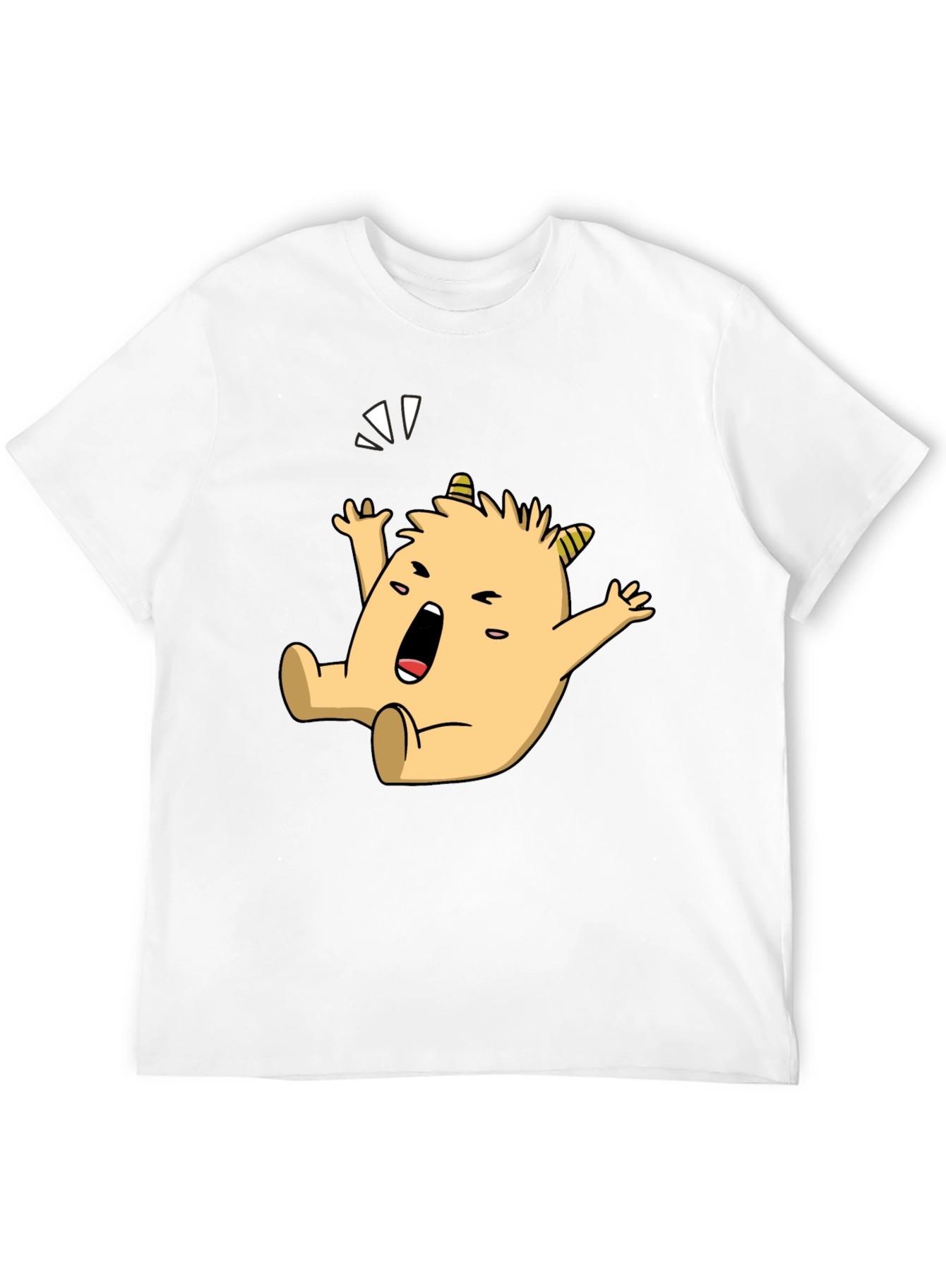 Monster Cartoon Graphic Black T-Shirt