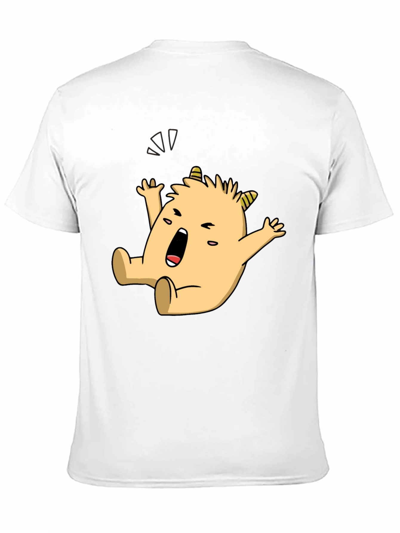Monster Cartoon Graphic Black T-Shirt