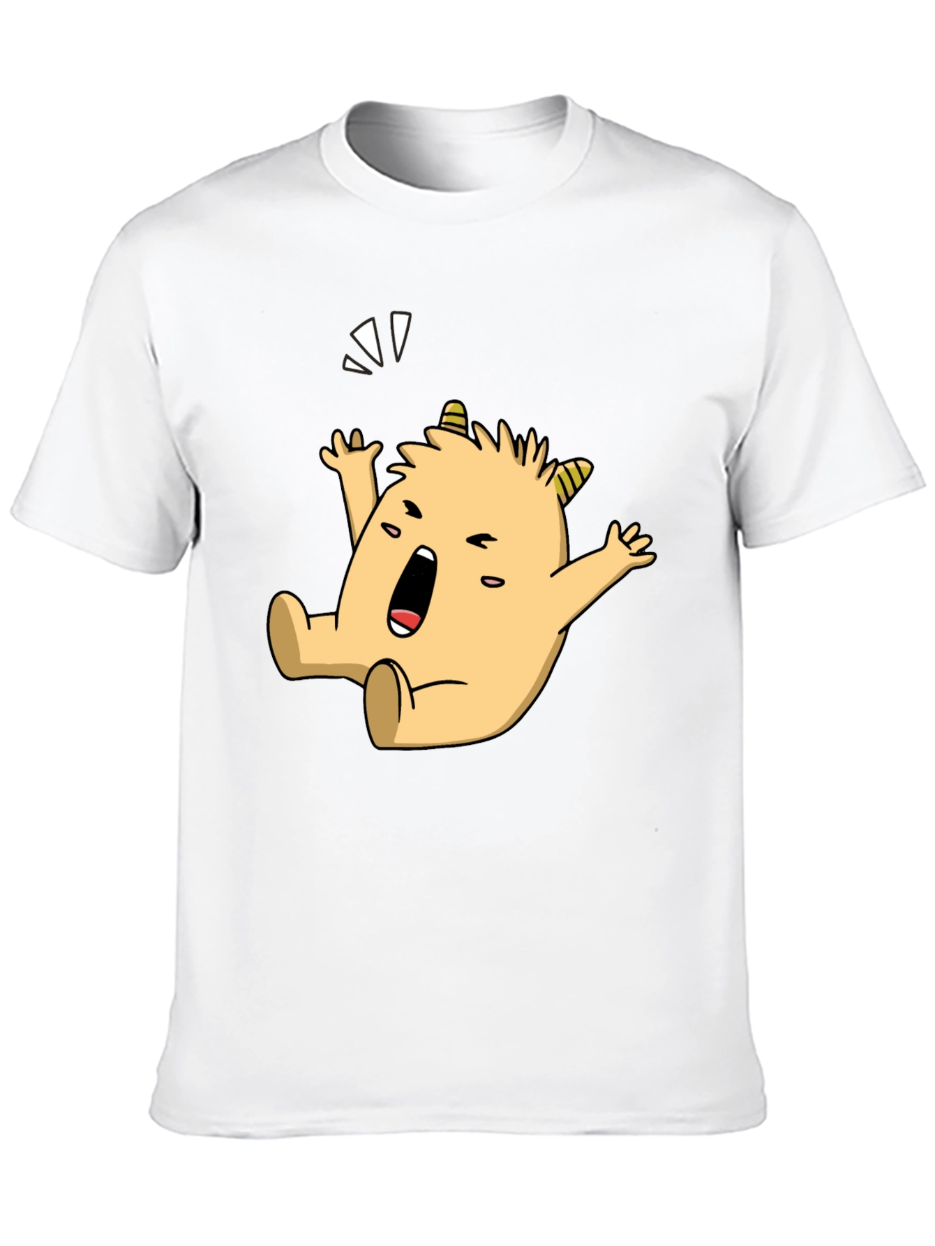 Monster Cartoon Graphic Black T-Shirt