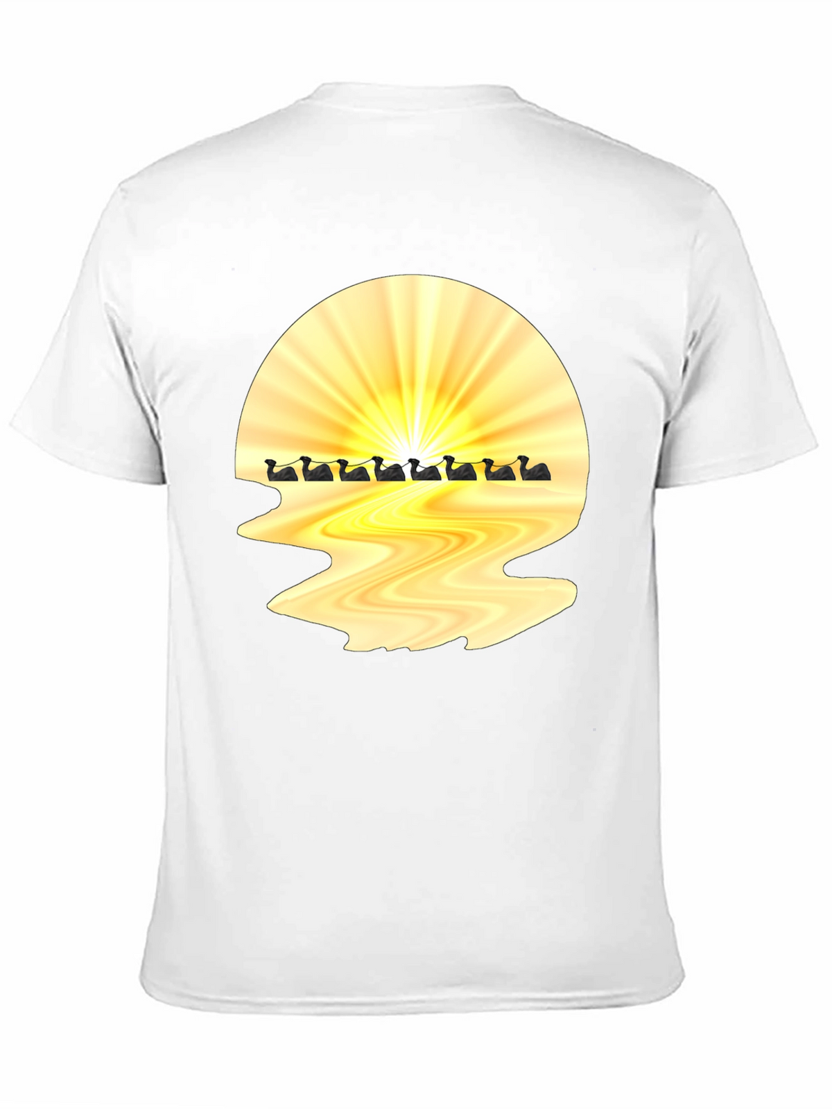 Sunrise Duck Row Black T-Shirt