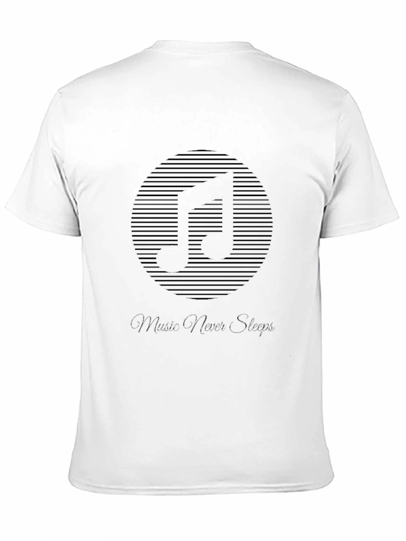 Music Never Sleeps Graphic T-Shirt - Black