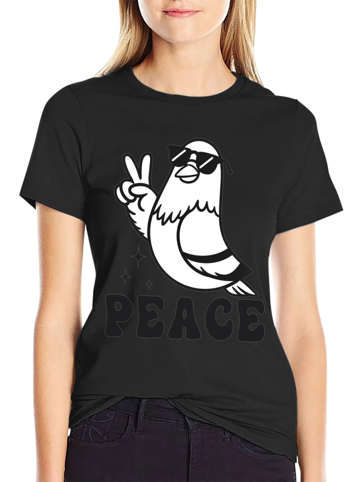 Peace Pigeon Graphic T-Shirt