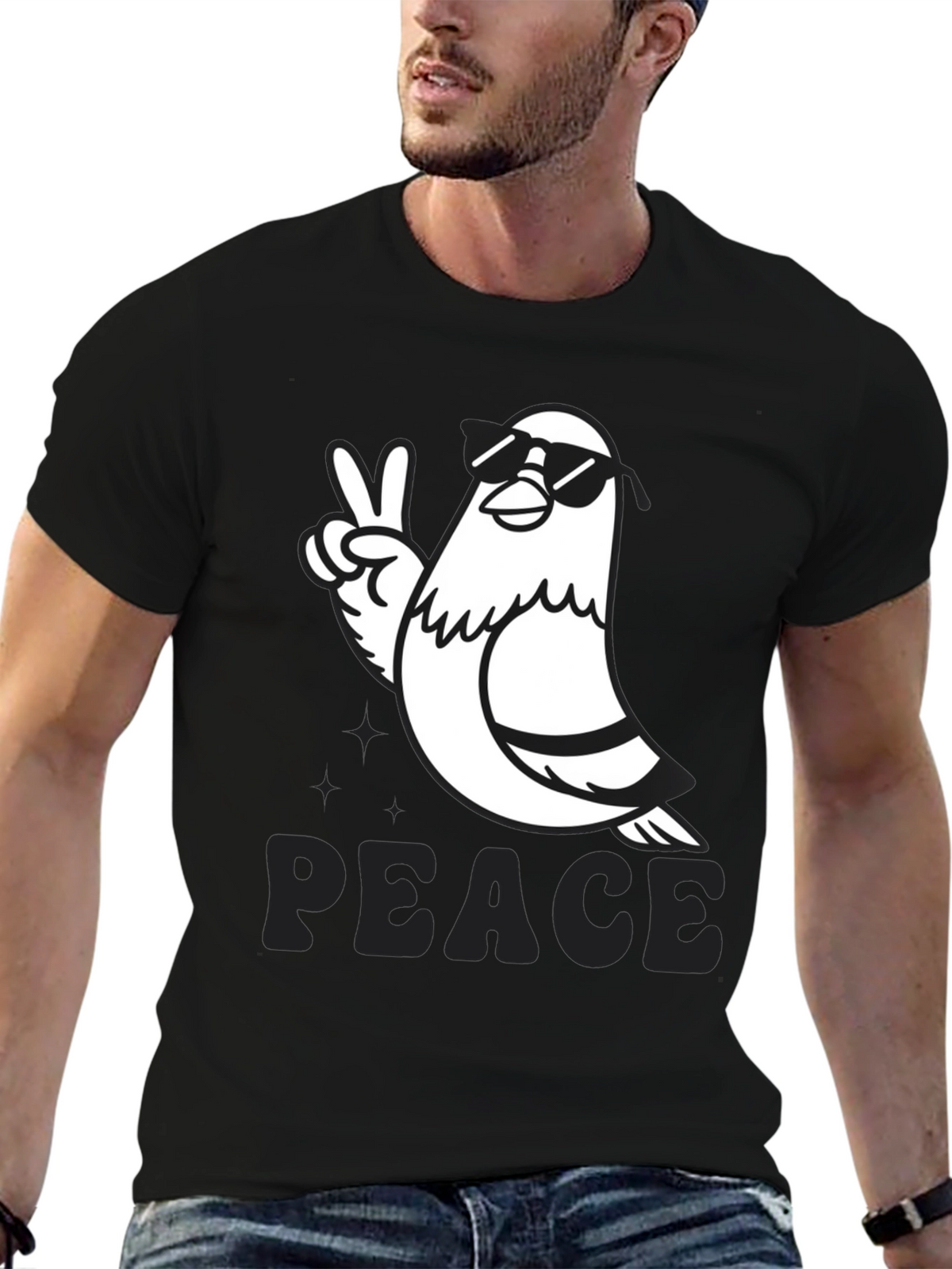 Peace Pigeon Graphic T-Shirt