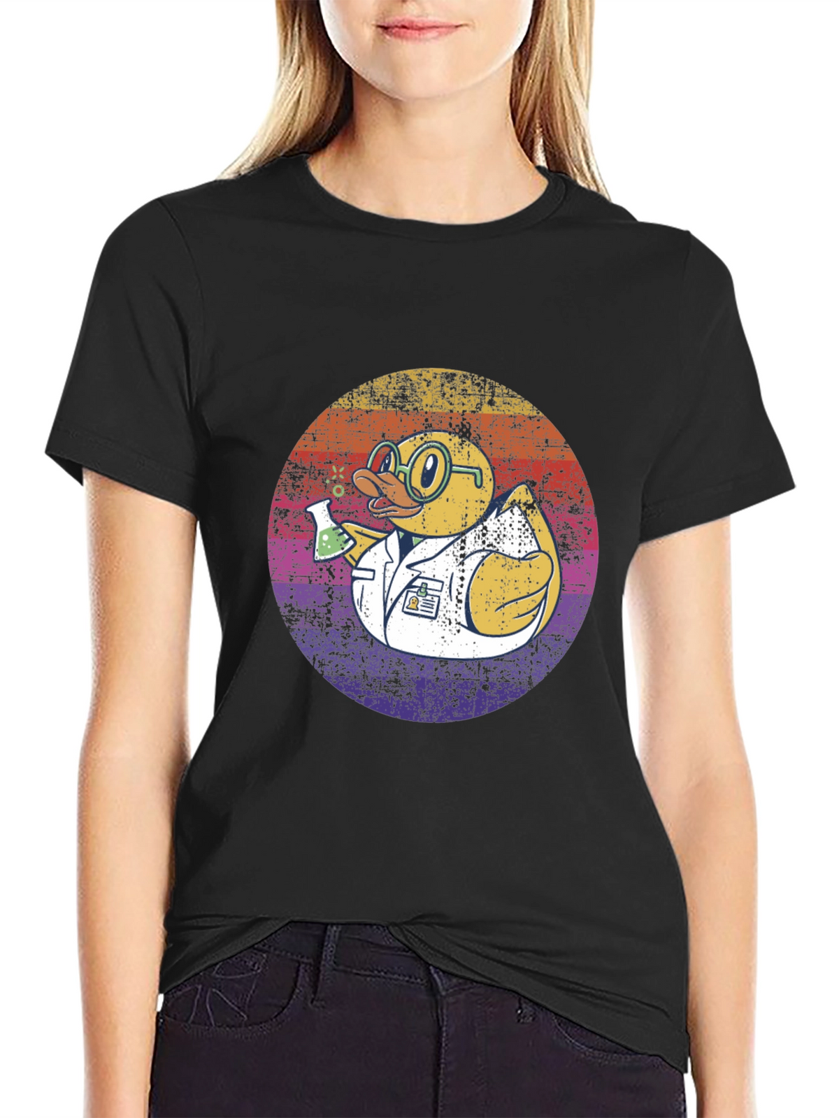 Scientist Duck T-Shirt - Retro Design